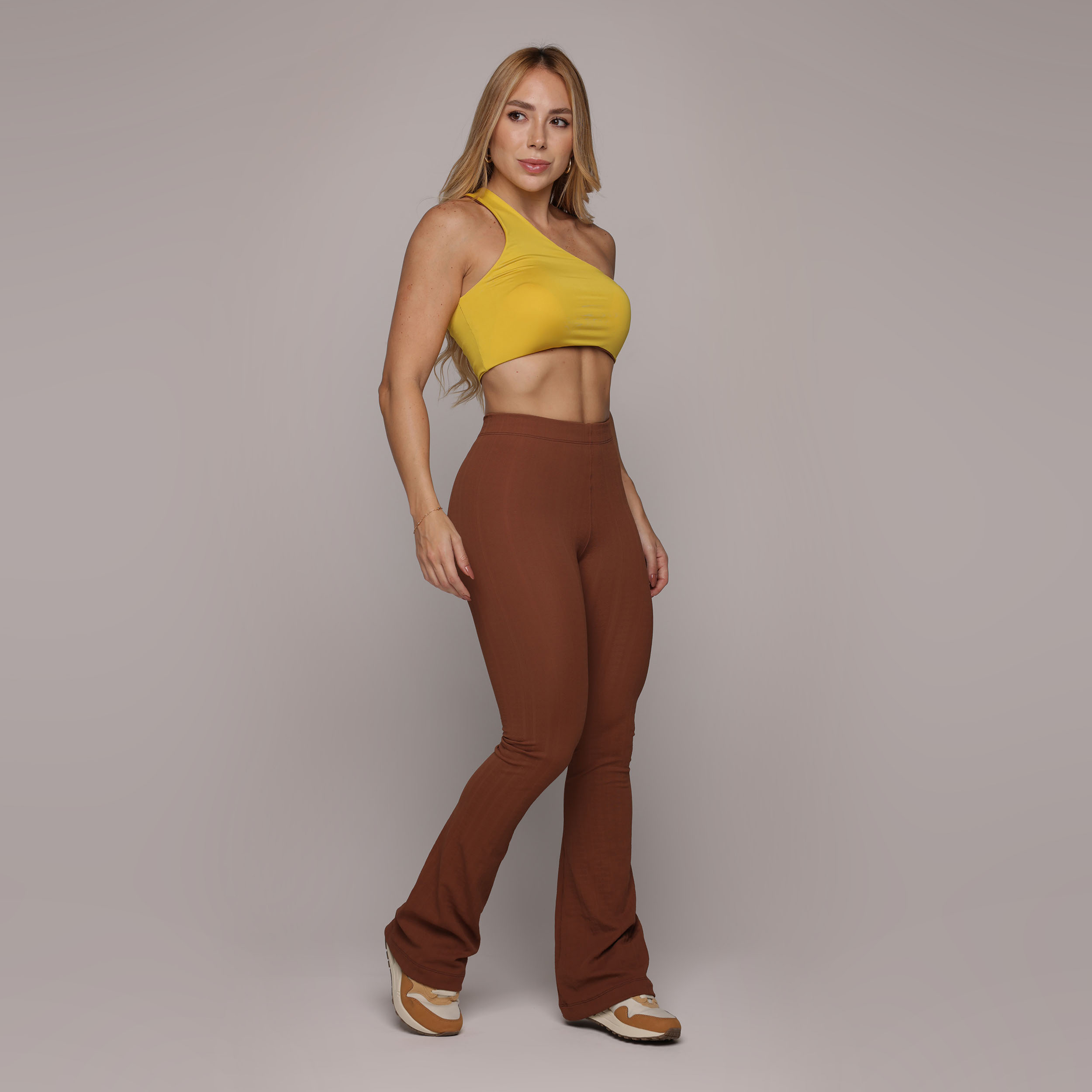 TOP DUPLA FACE JACQUARD FLOWERS COFFEE - Imagem 6