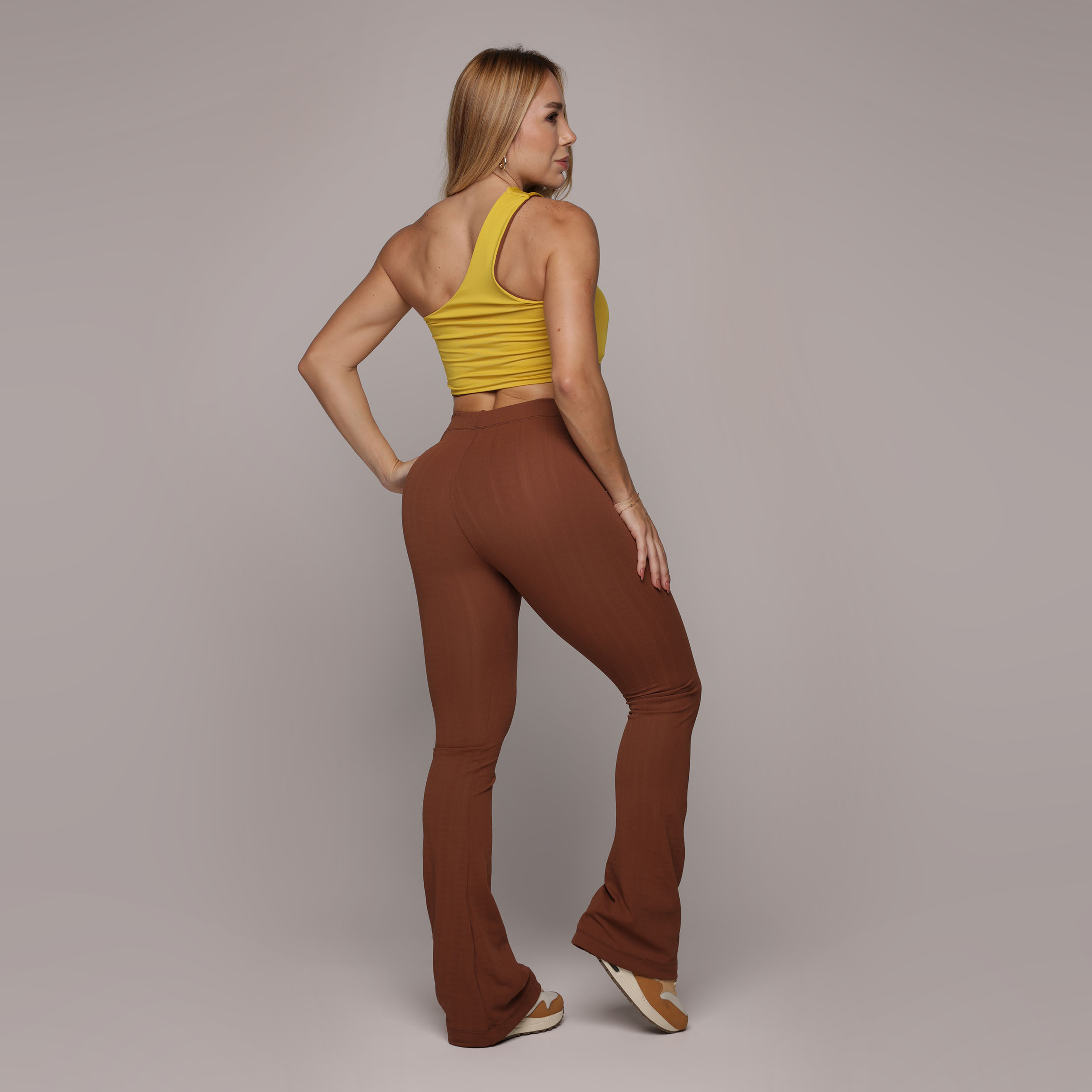 TOP DUPLA FACE JACQUARD FLOWERS COFFEE - Imagem 8