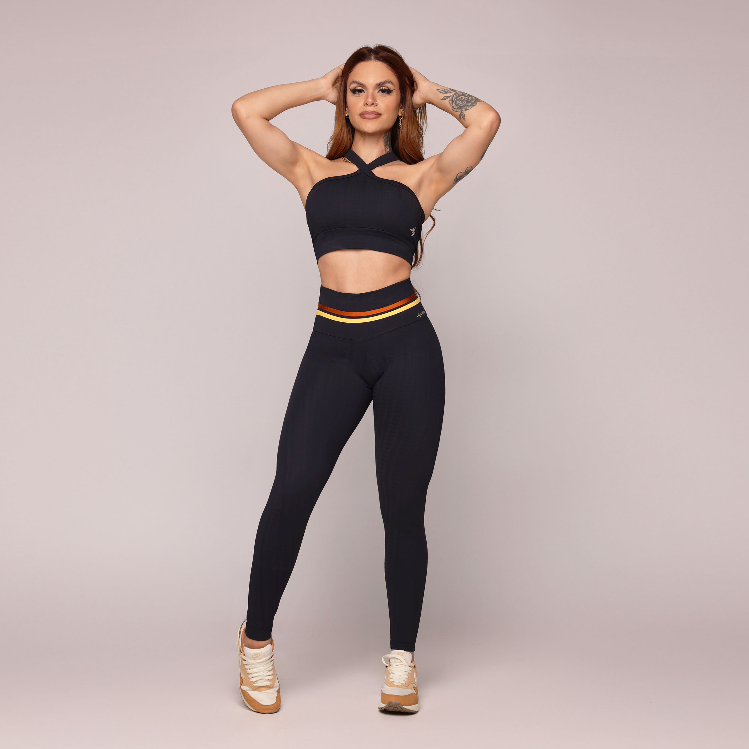 TOP TULIPA JACQUARD FLOWERS PRETO - Imagem 4