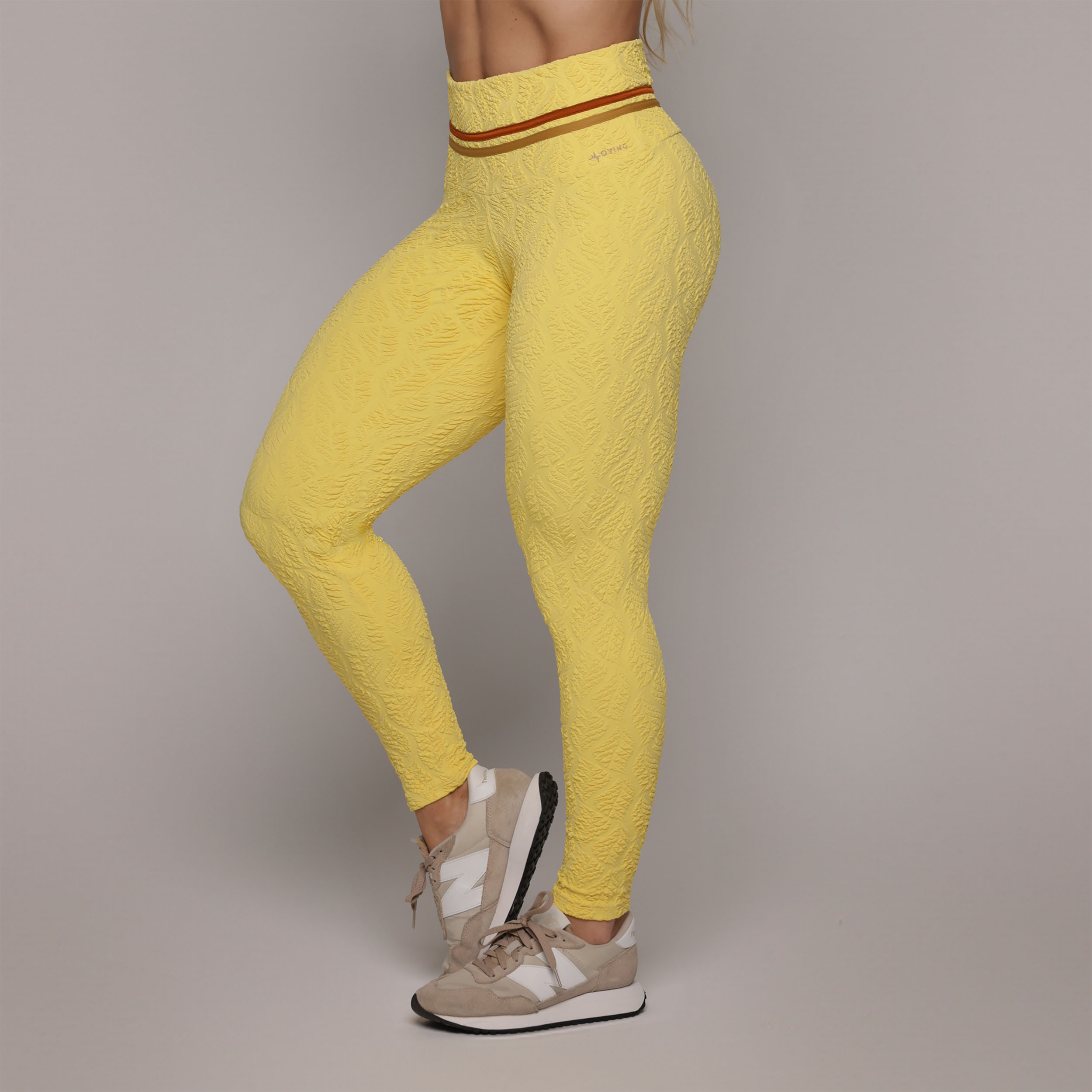 LEGGING EMPINA BUMBUM JACQUARD NATURE MANTEIGA - Imagem 3