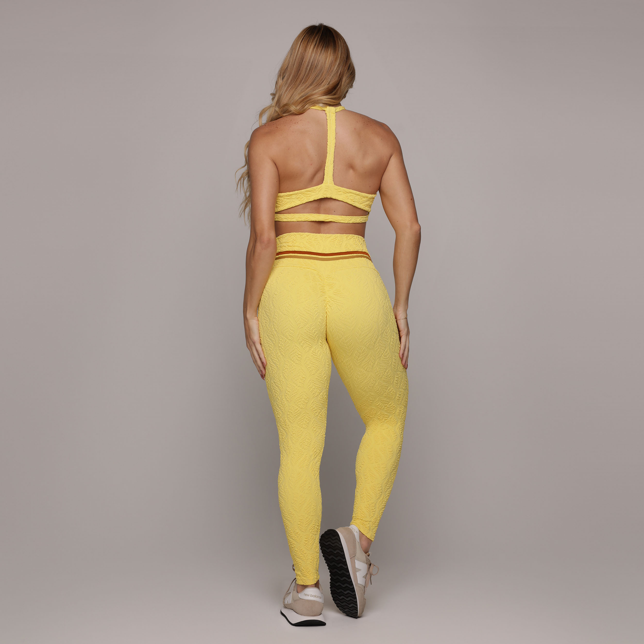 LEGGING EMPINA BUMBUM JACQUARD NATURE MANTEIGA - Imagem 5