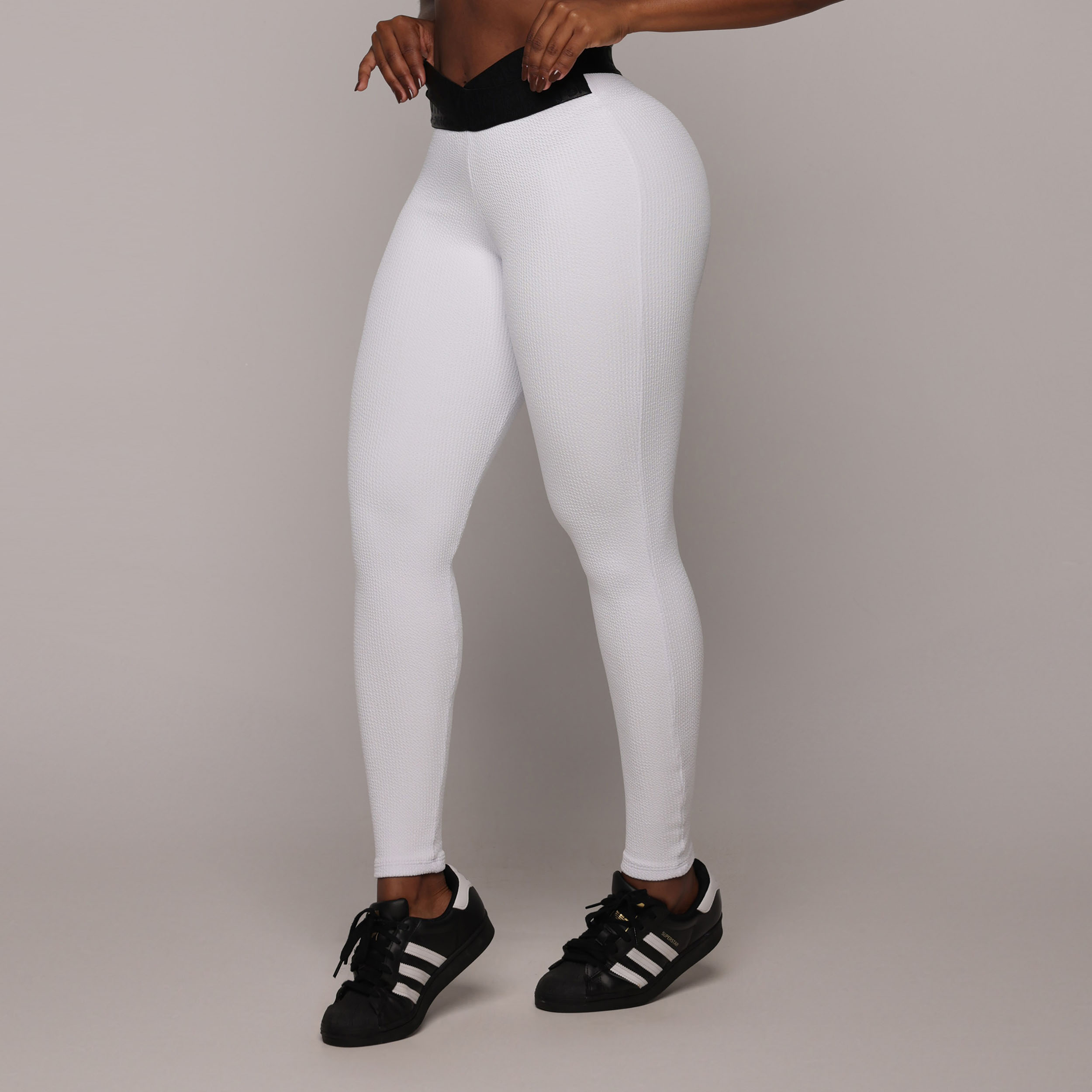 LEGGING HIT JACQUARD CONFORT BRANCO