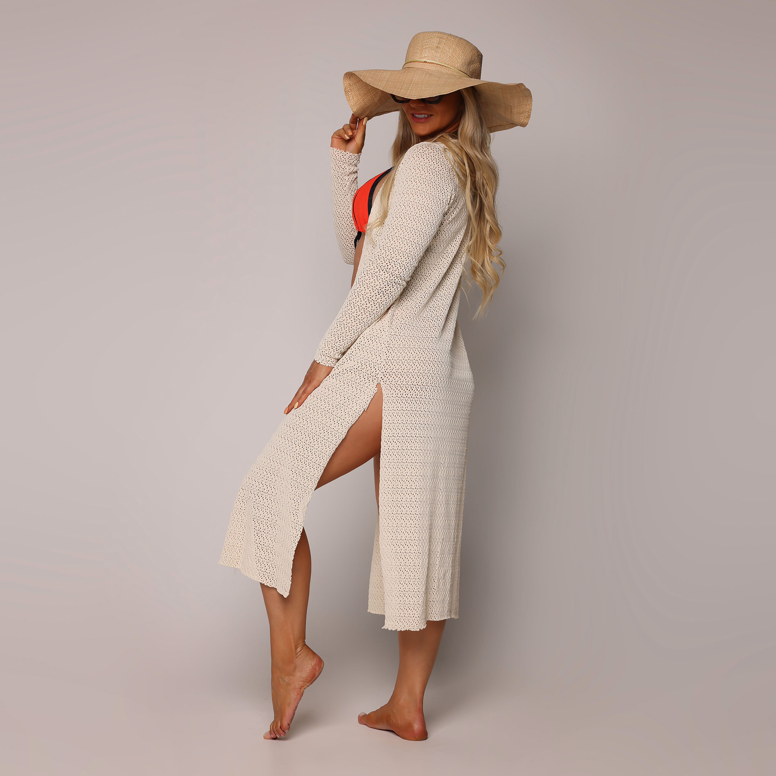 BIQUÍNI CORTININHA JACQUARD CONFORT CORAL - Imagem 6