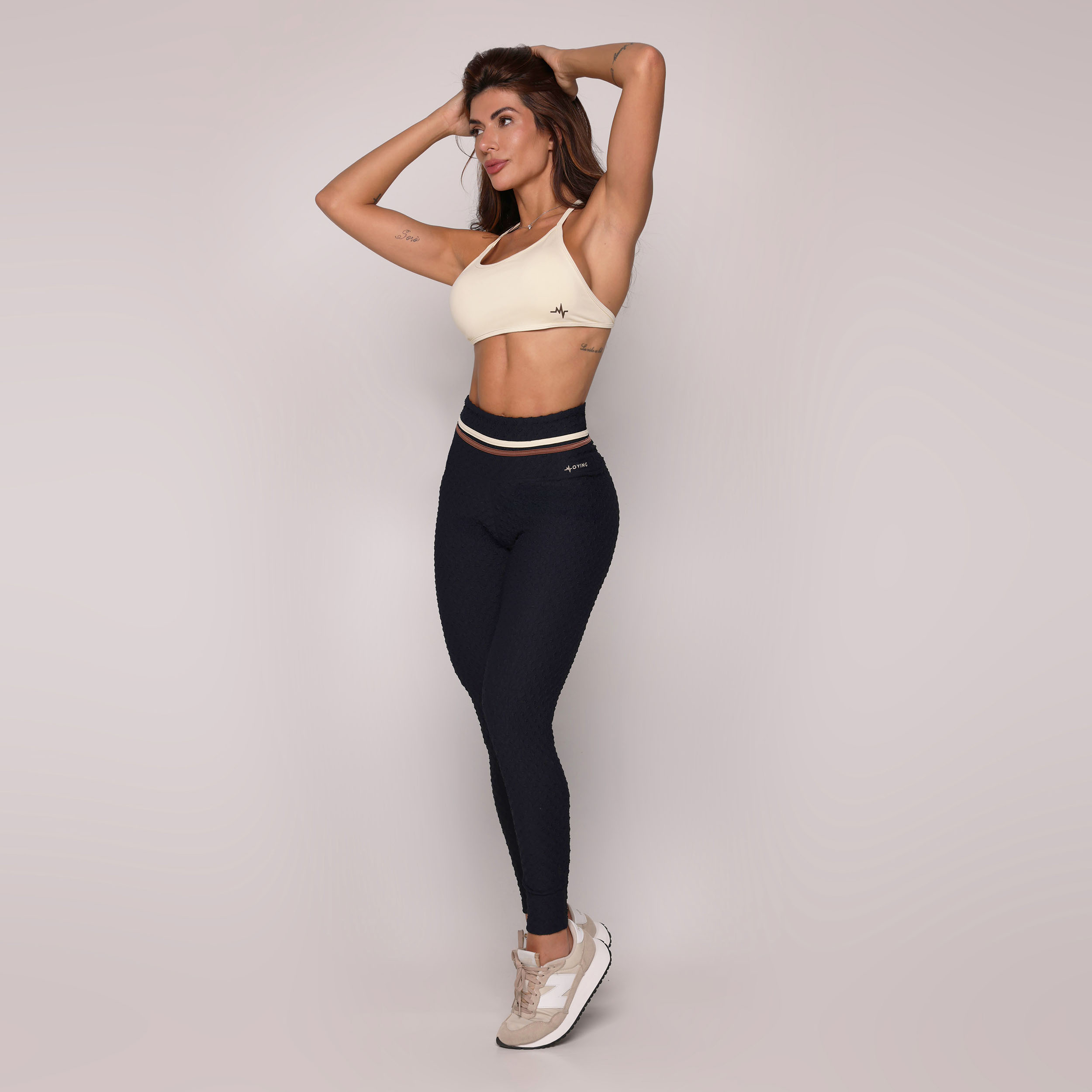 LEGGING HEART JACQUARD DIAMOND PRETO - Imagem 7