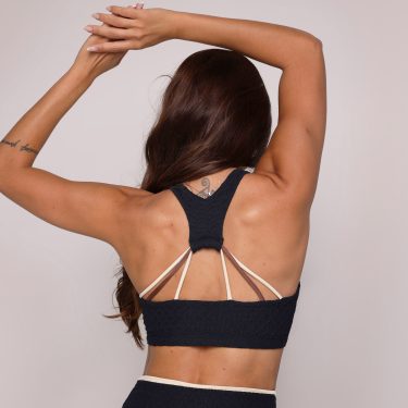 TOP QUEBEC JACQUARD DIAMOND PRETO