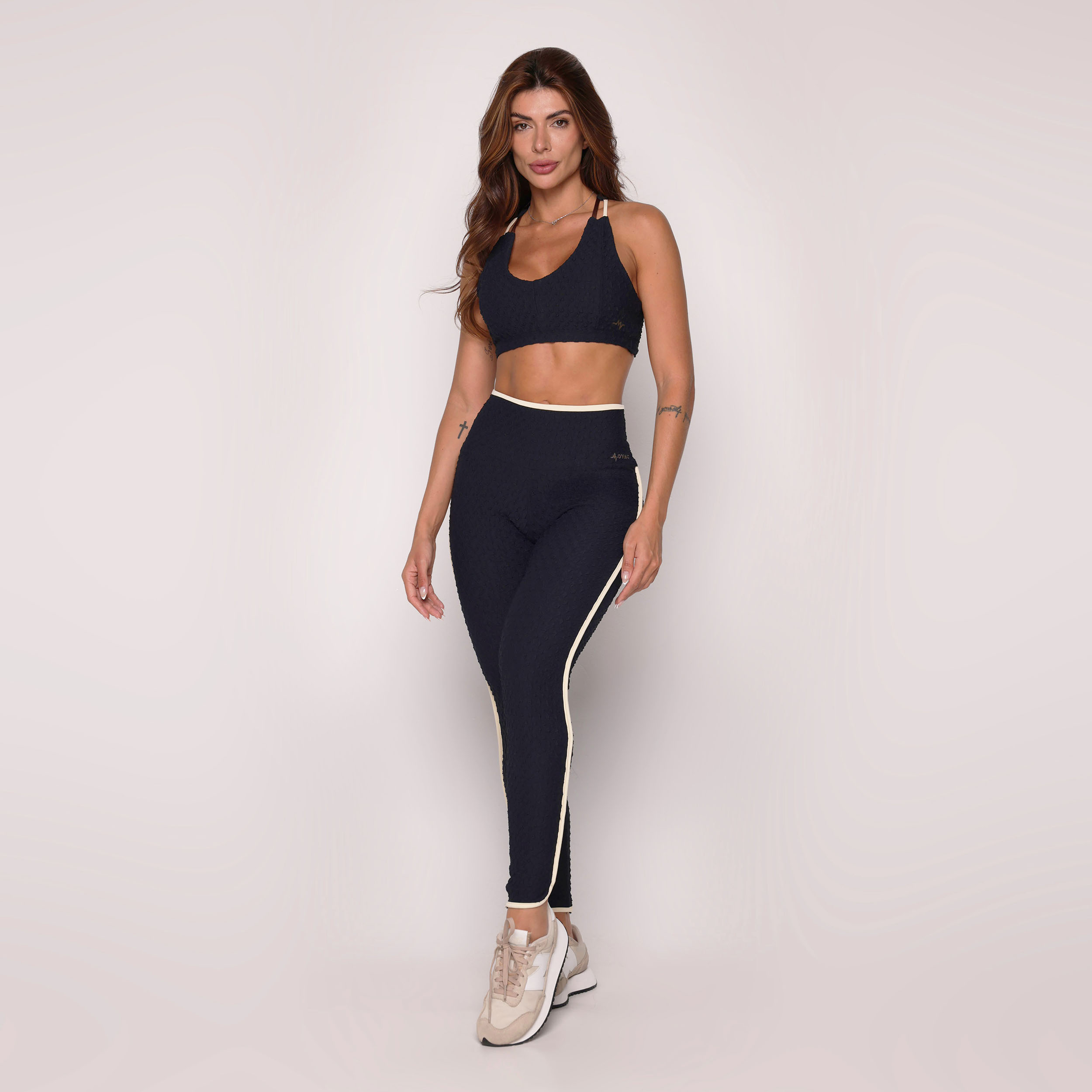 TOP QUEBEC JACQUARD DIAMOND PRETO - Imagem 5