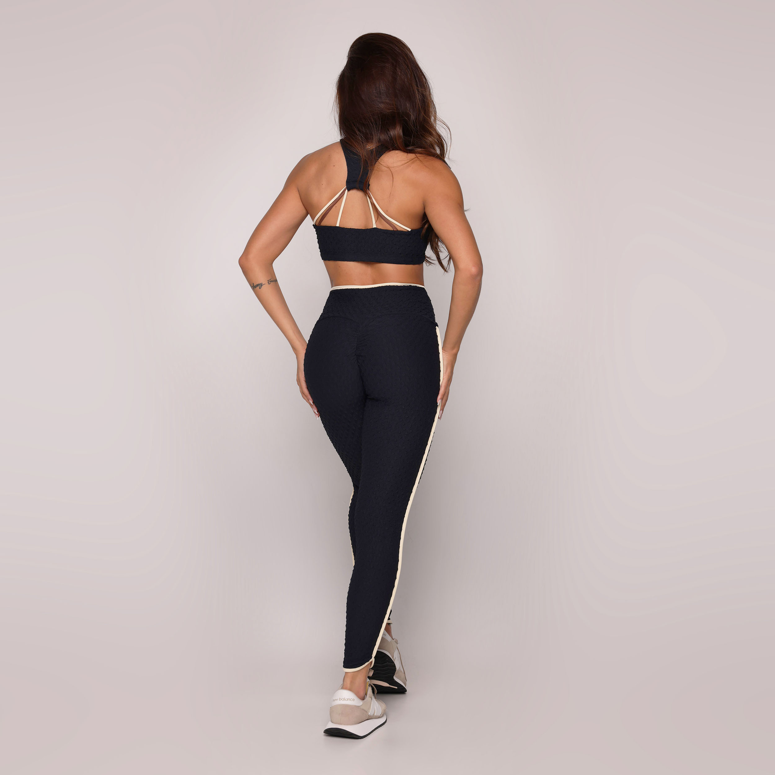 TOP QUEBEC JACQUARD DIAMOND PRETO - Imagem 6