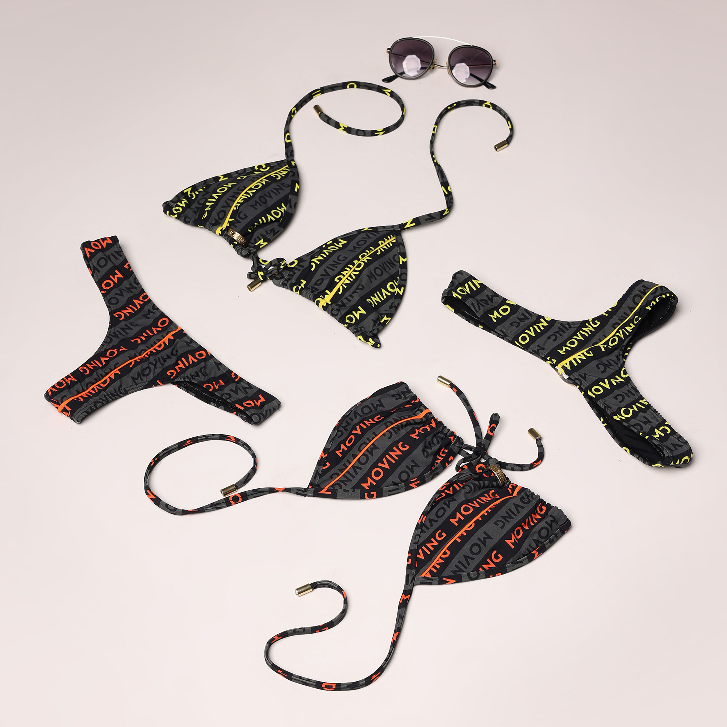 BIQUÍNI CORTININHA MOVING BRAND CORAL - Imagem 3