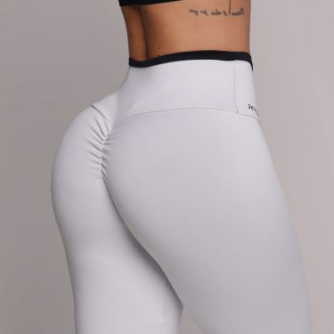 LEGGING EMPINA BUMBUM CÓS BICOLOR BLACKOUT BRANCO