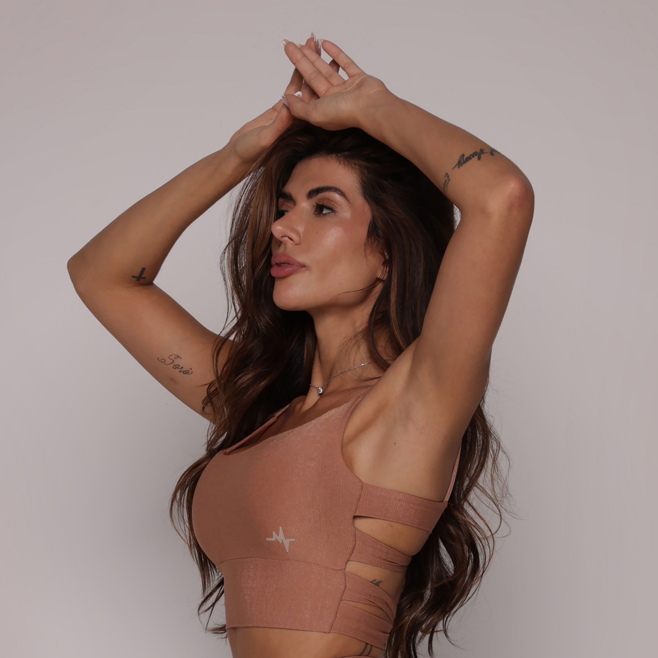 TOP CRETA GLOSSY CANELA - Imagem 3