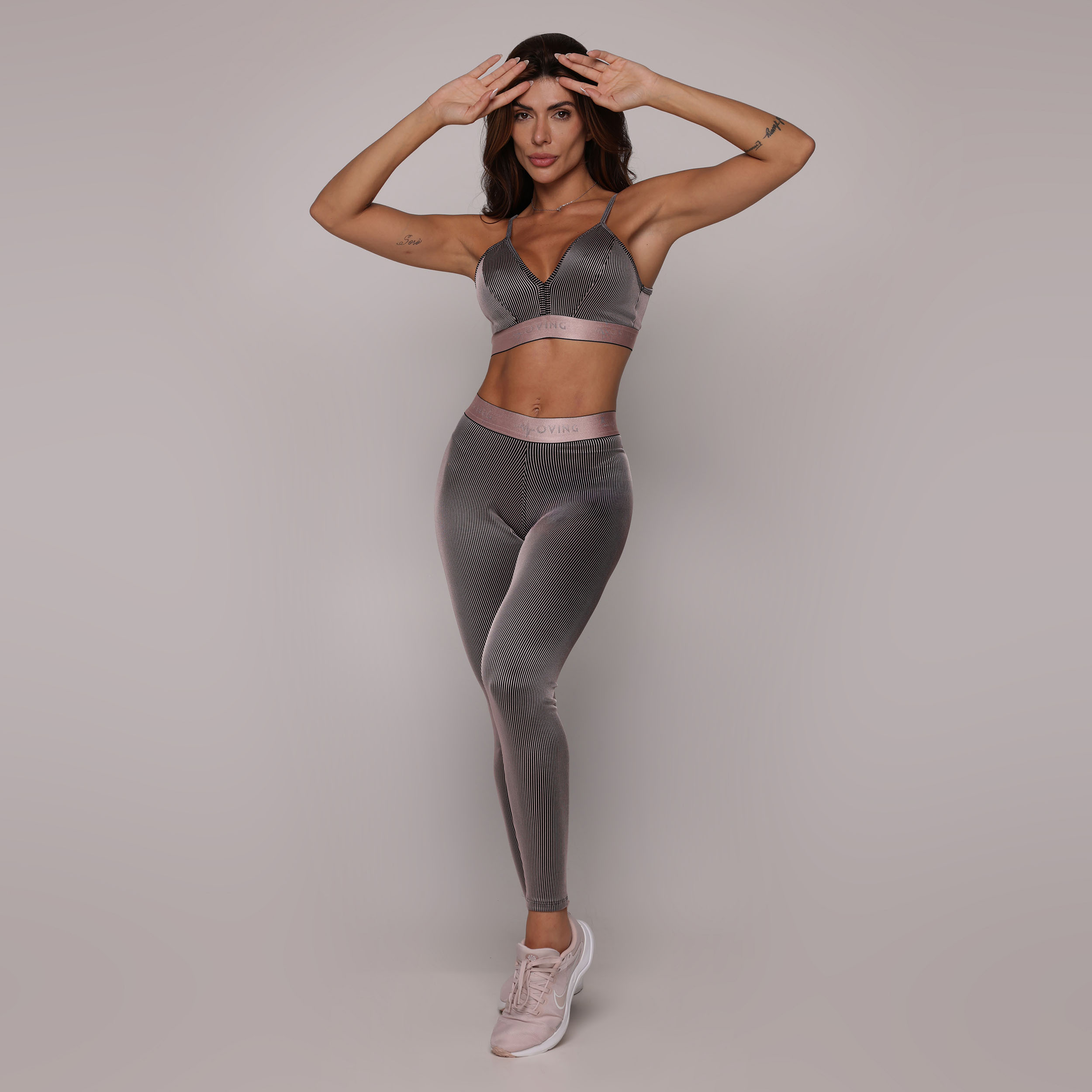 LEGGING ÉPIC JACQUARD LINES ROSÊ - Imagem 3