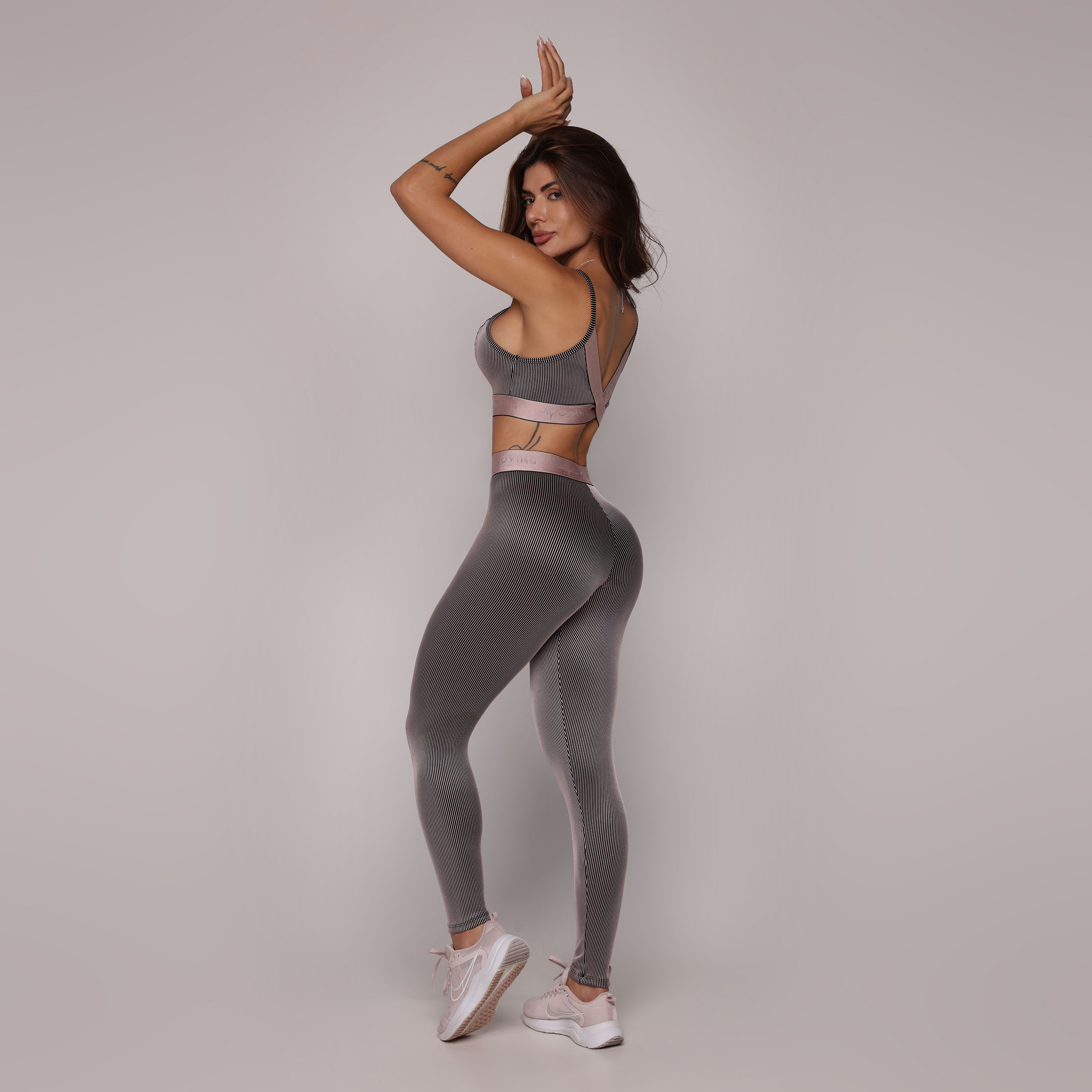 LEGGING ÉPIC JACQUARD LINES ROSÊ - Imagem 4