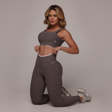 LEGGING HEART JACQUARD CANELADO CHUMBO