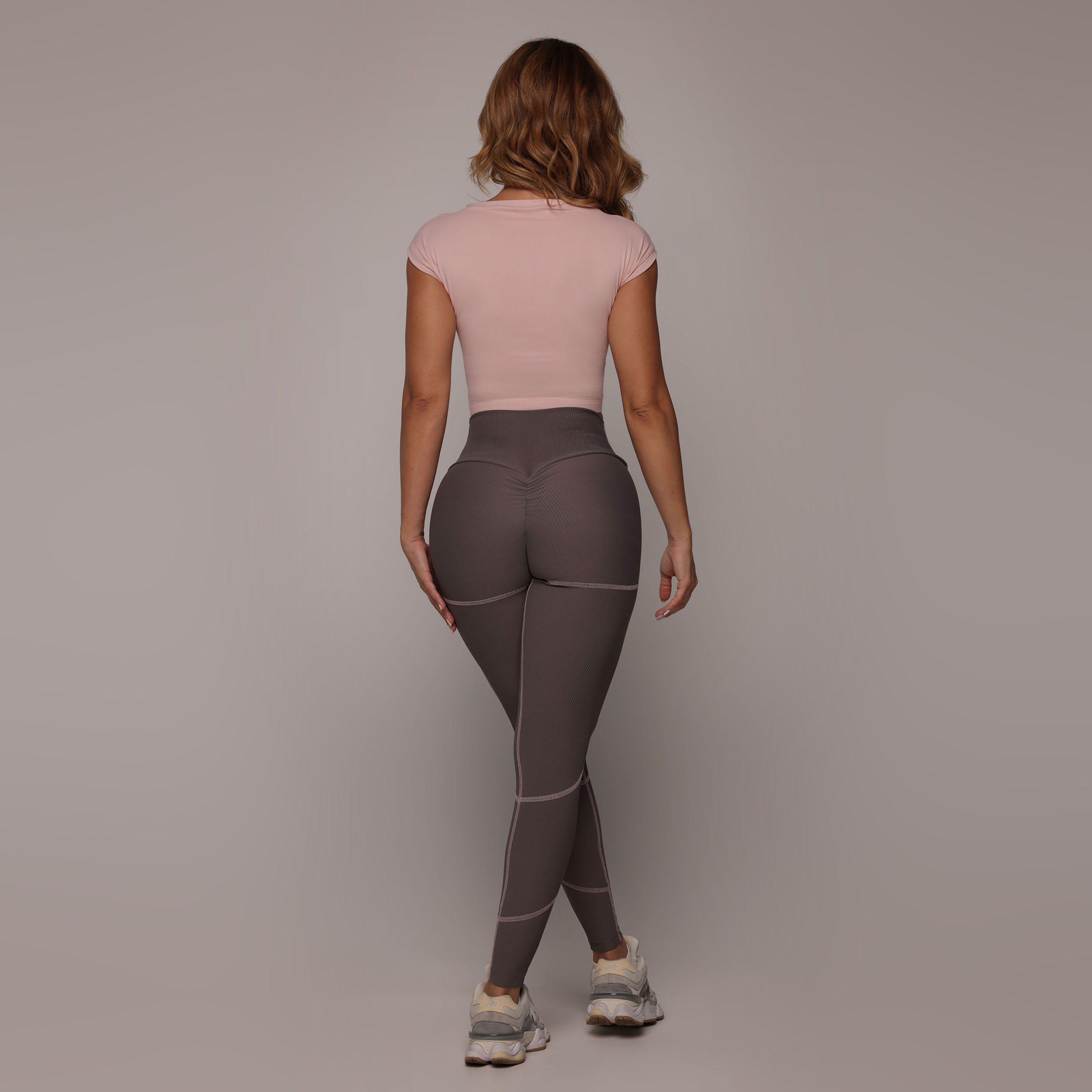 LEGGING PUMP EMPINA BUMBUM JACQUARD CANELADO CHUMBO - Imagem 6