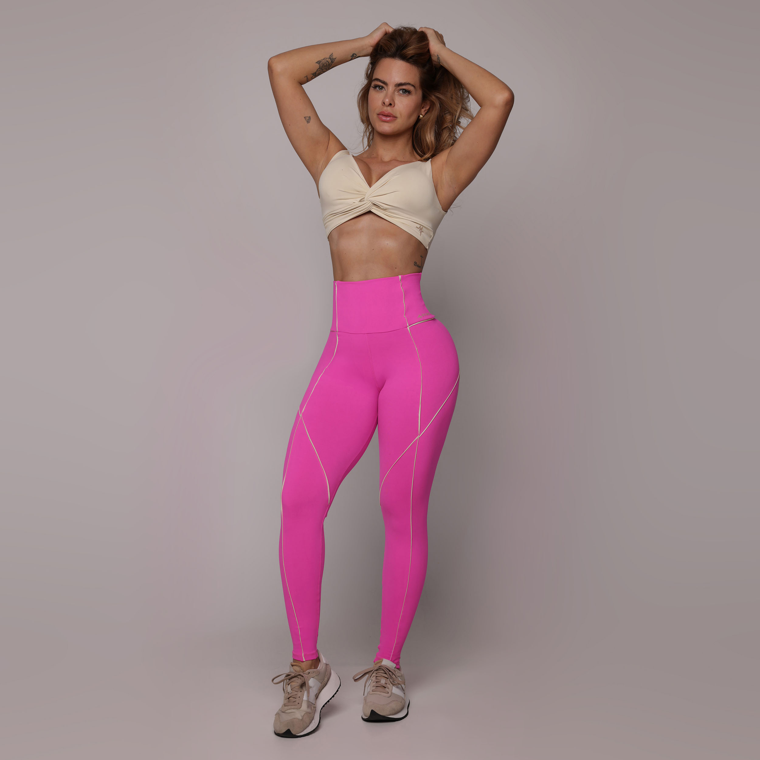 LEGGING HARMONY EMPINA BUMBUM ROSA NEON - Imagem 4