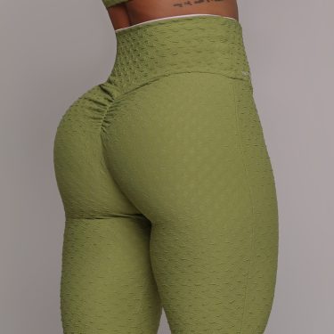 LEGGING CONFORT BICOLOR EMPINA BUMBUM JACQUARD DIAMOND OLIVA