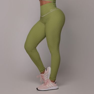 LEGGING WALK EMPINA BUMBUM JACQUARD DIAMOND OLIVA