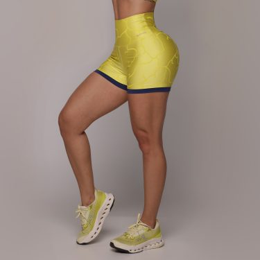 SHORT GYM EMPINA BUMBUM JACQUARD ROOT LIMA