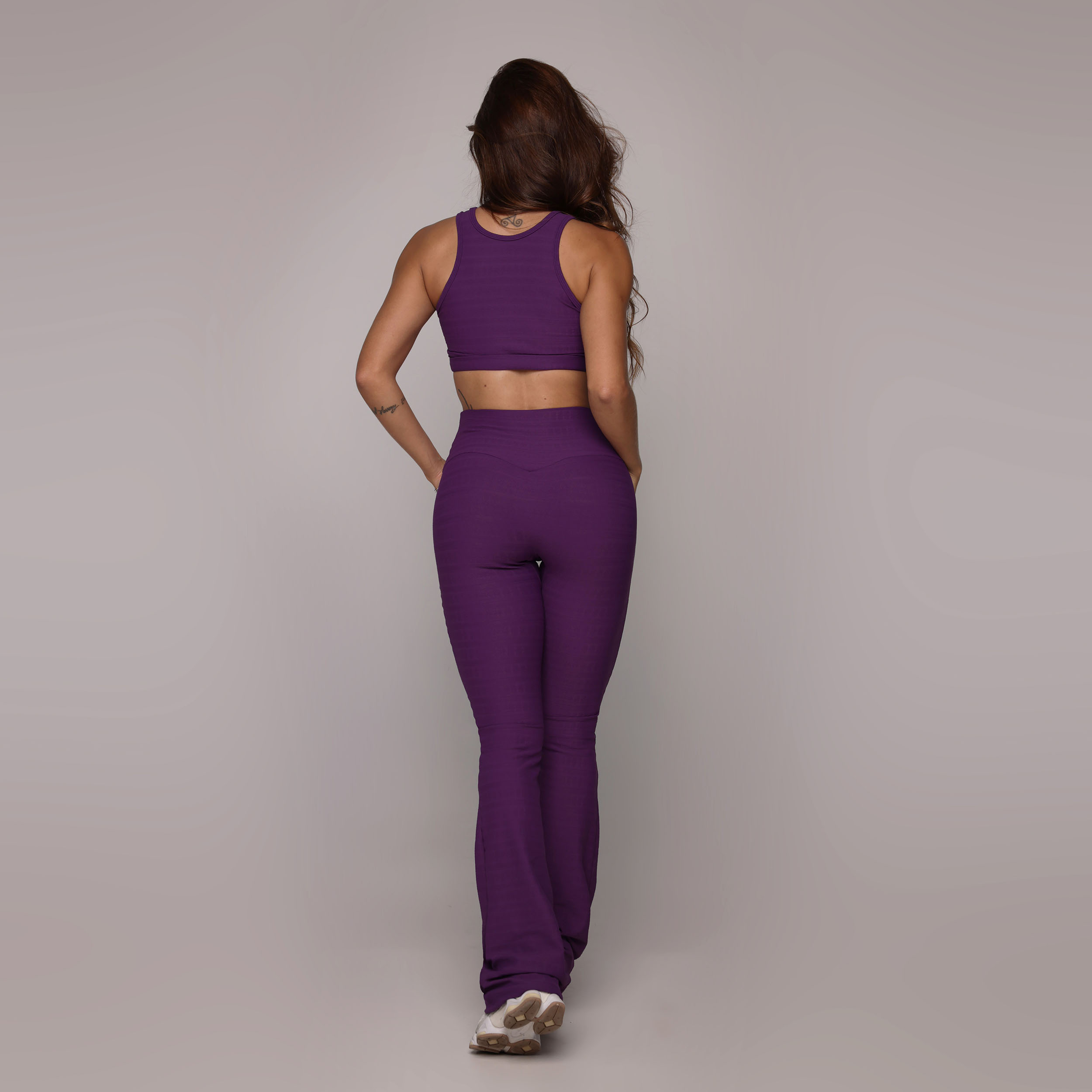 TOP TORINO JACQUARD FLOWERS PURPLE - Imagem 6