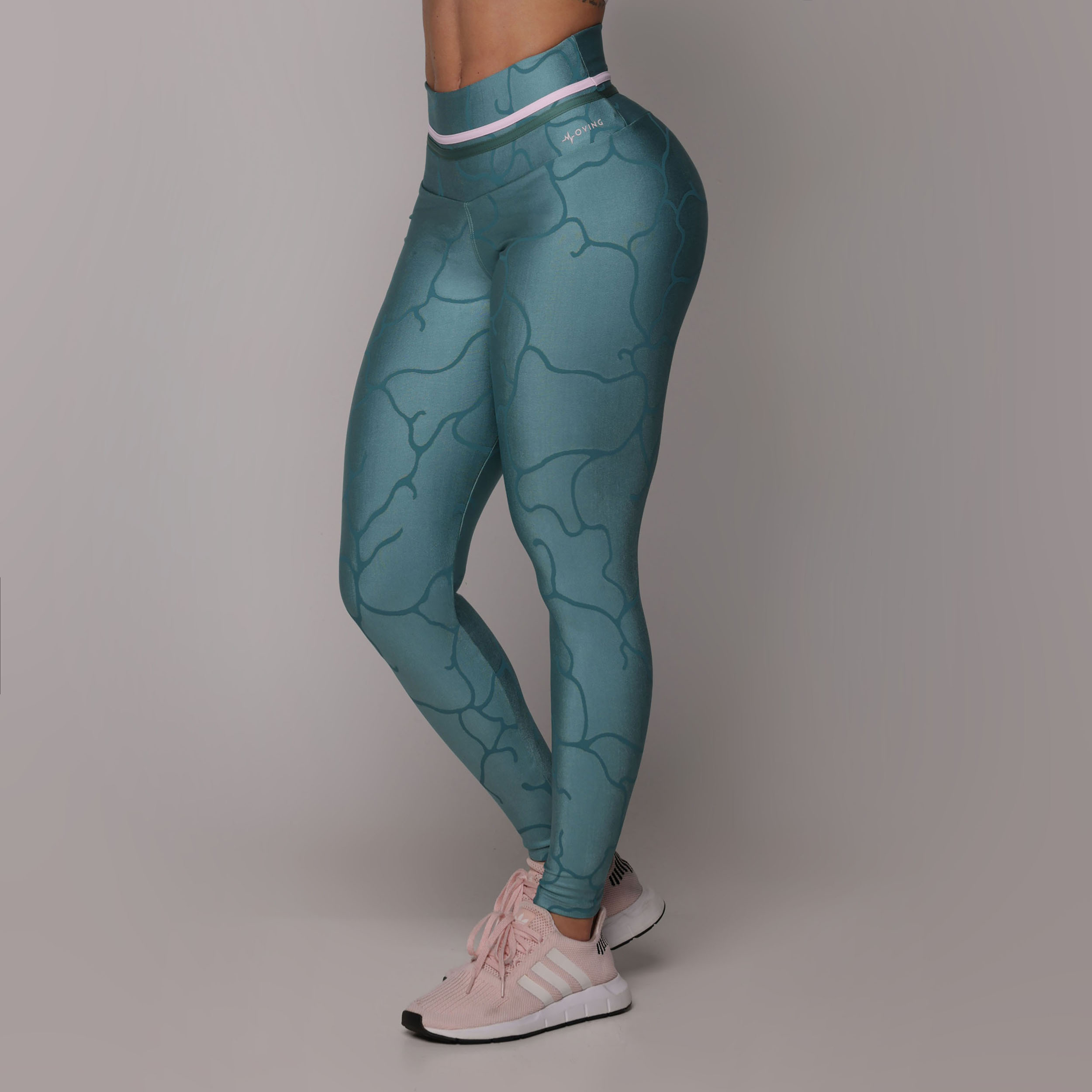 LEGGING EMPINA BUMBUM JACQUARD ROOT VERDE ÁGUA - U - Imagem 3