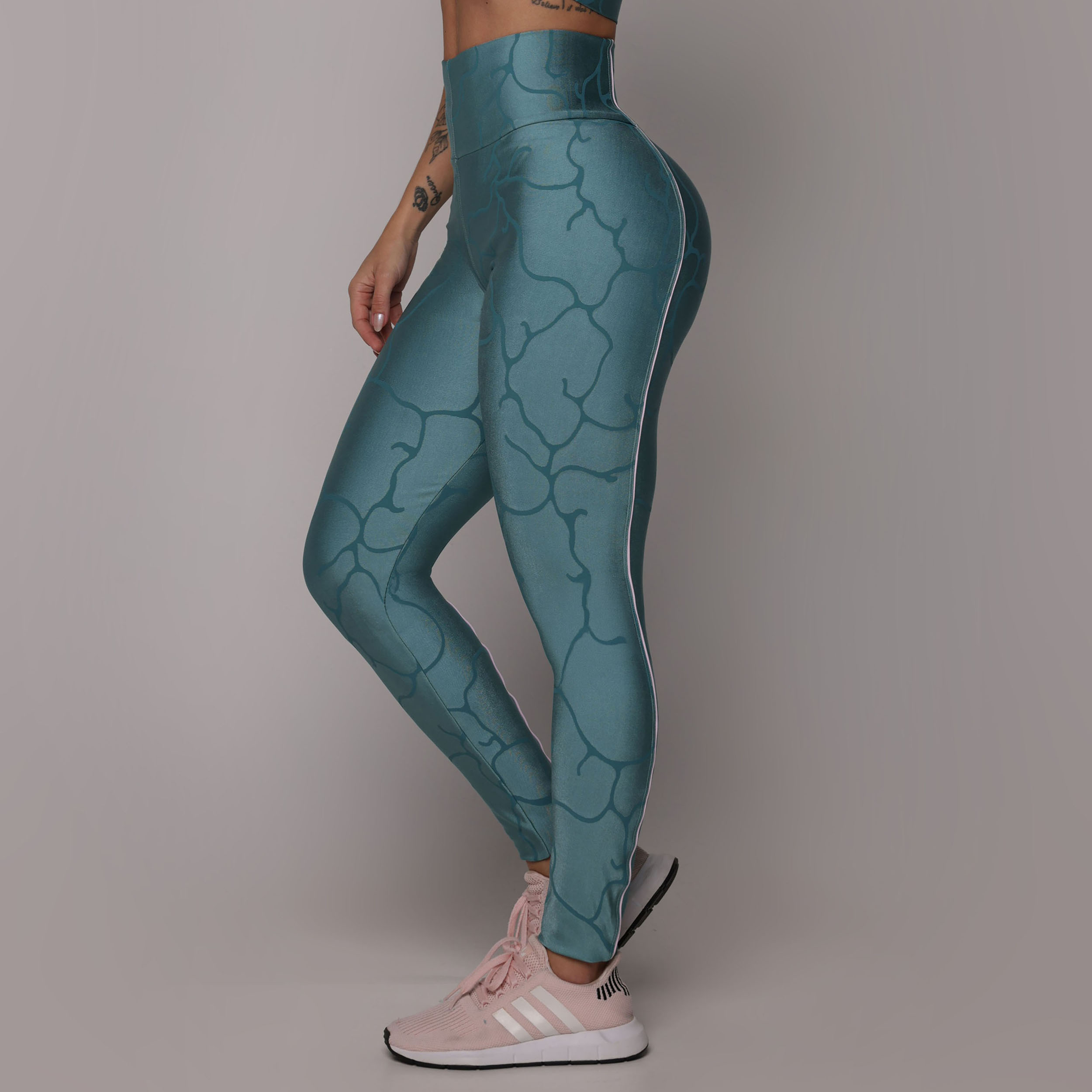 LEGGING SHAPE JACQUARD ROOT VERDE ÁGUA - U - Imagem 3