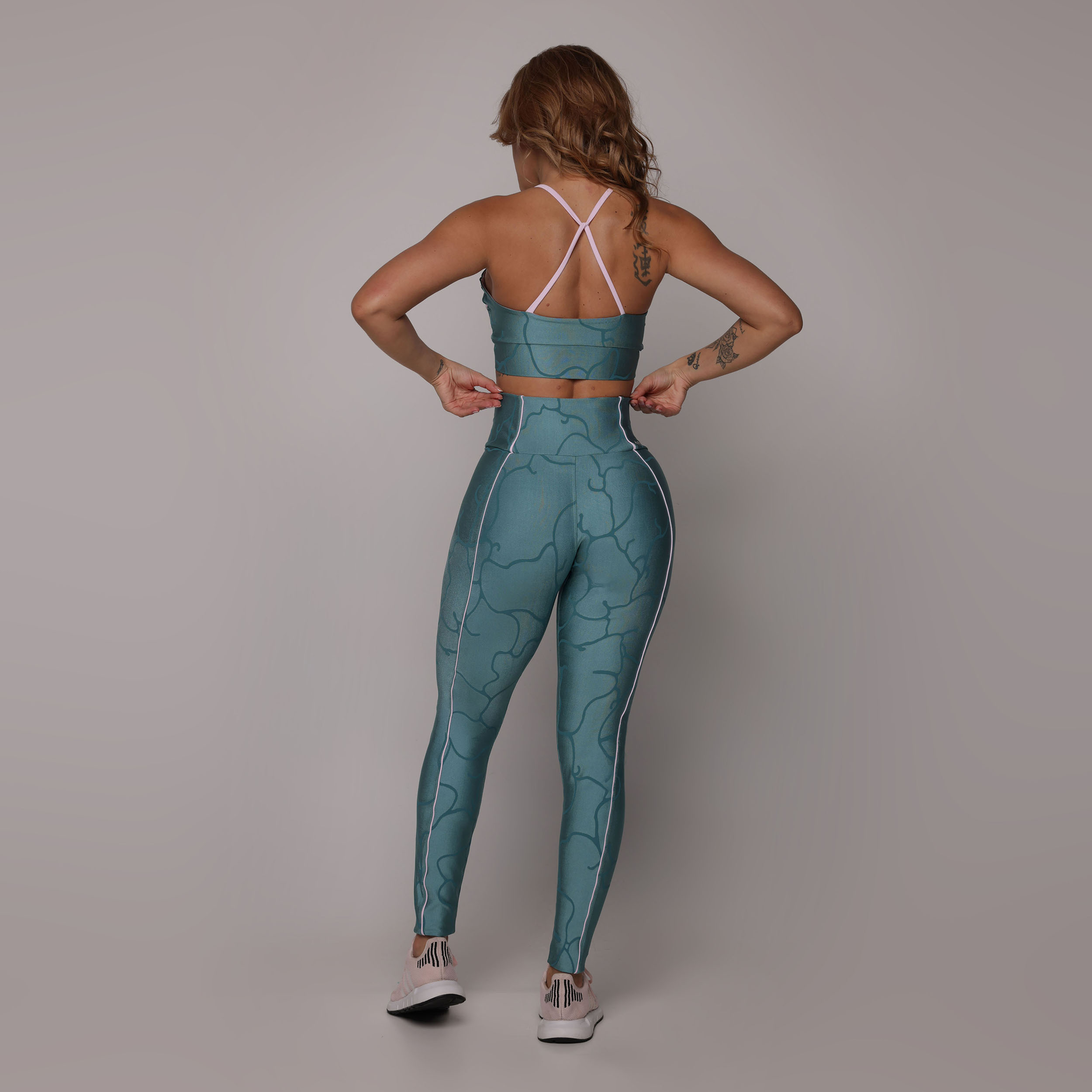 LEGGING SHAPE JACQUARD ROOT VERDE ÁGUA - U - Imagem 5