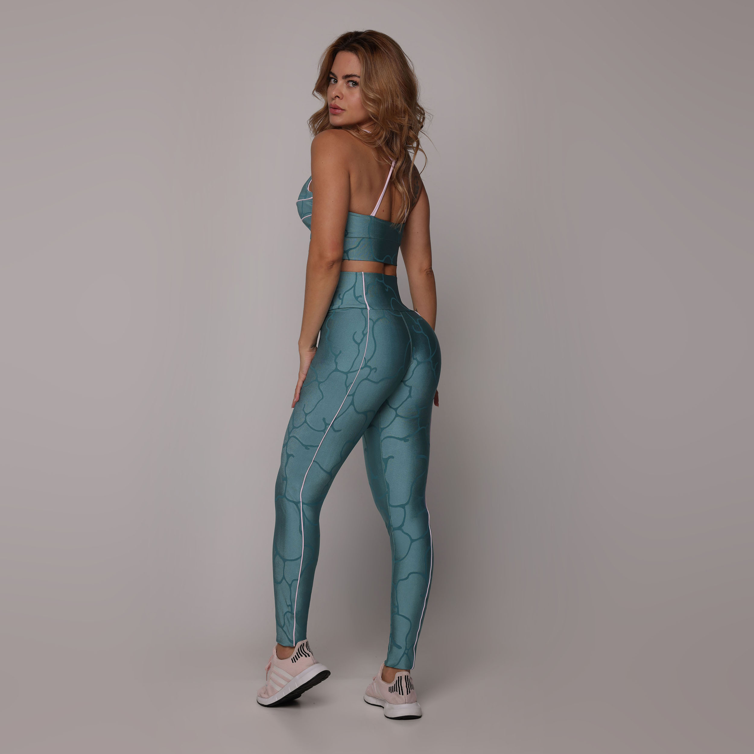 LEGGING SHAPE JACQUARD ROOT VERDE ÁGUA - U - Imagem 6