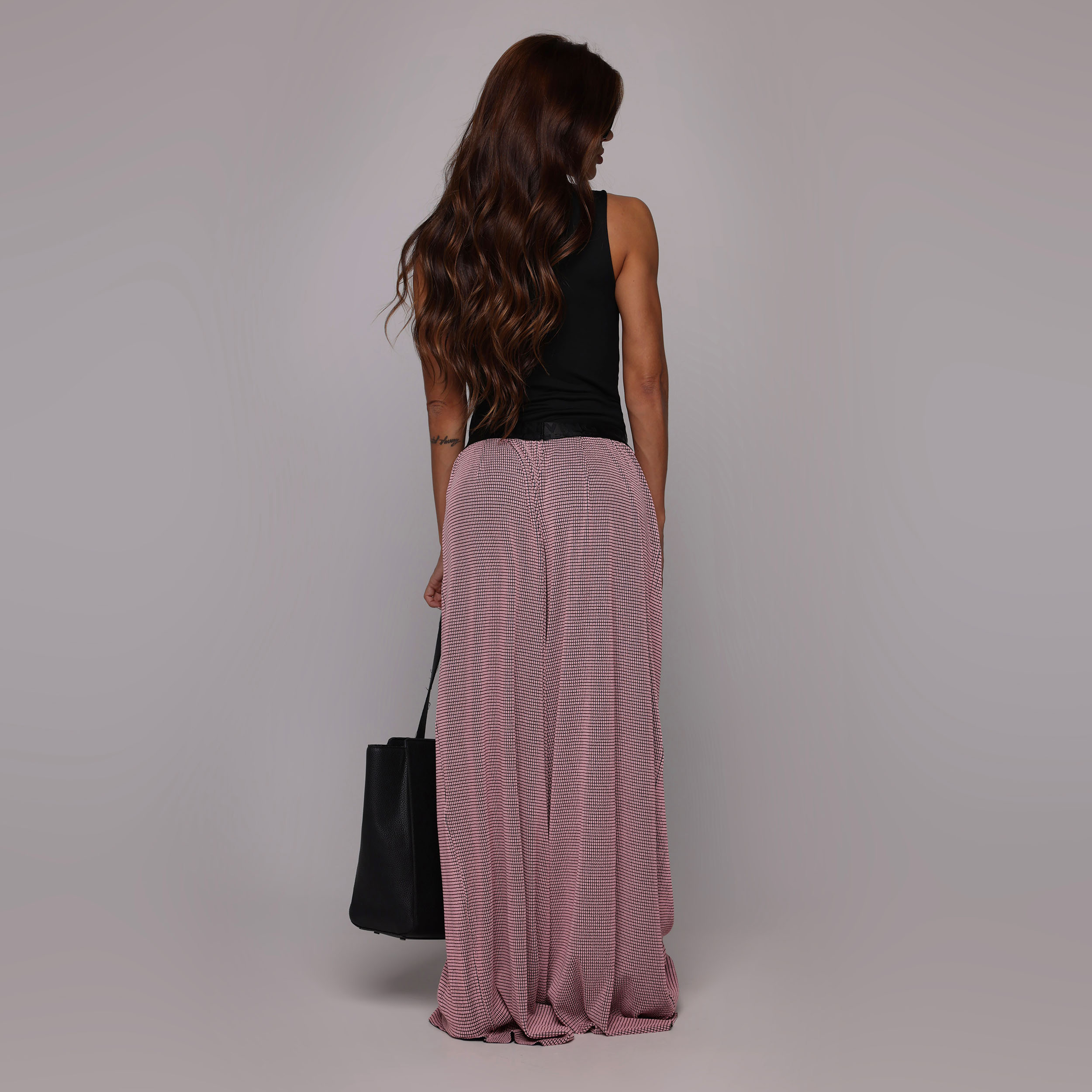 CALÇA PANTALONA JACQUARD TWEED ROSÊ - Imagem 4