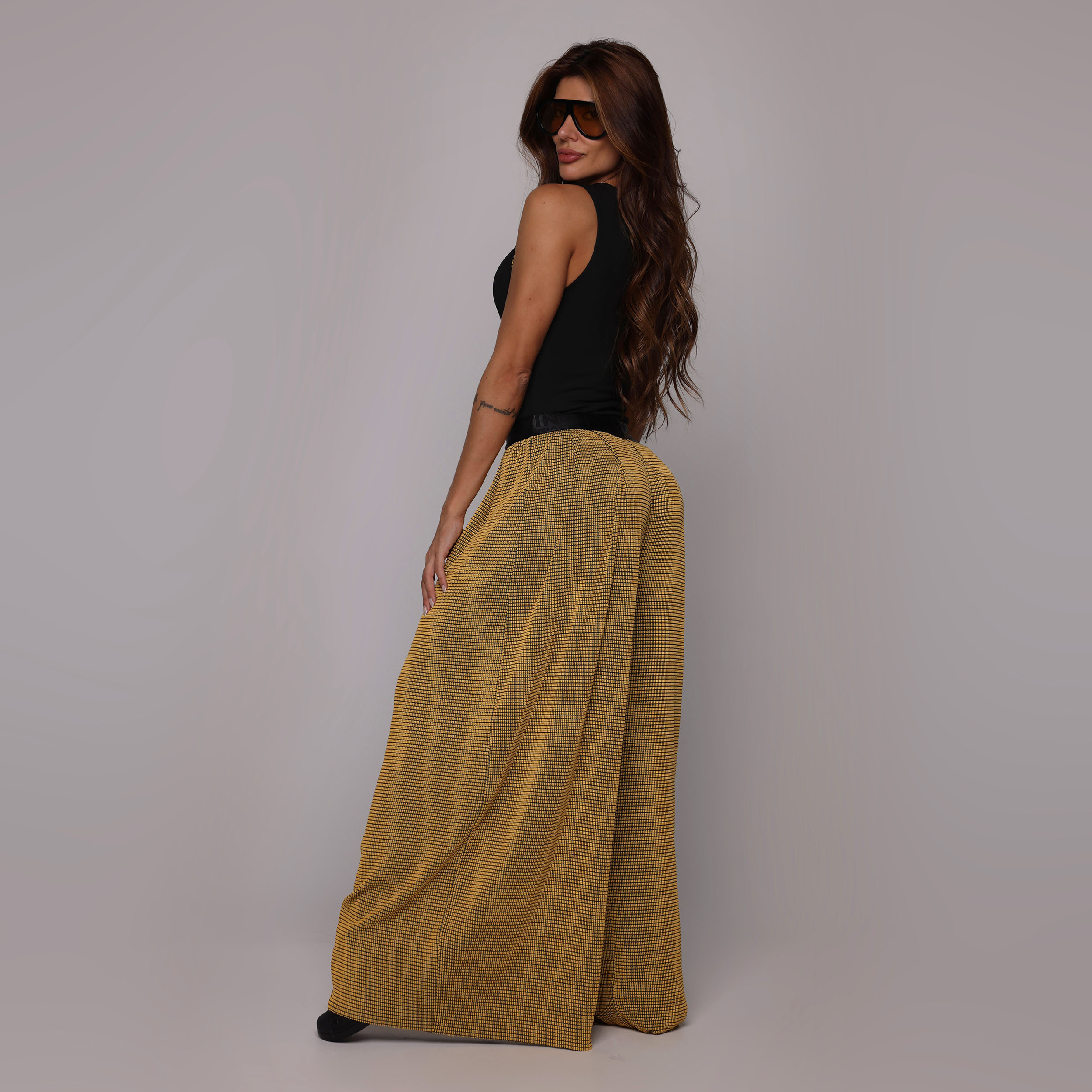 CALÇA PANTALONA JACQUARD TWEED SUN - Imagem 3