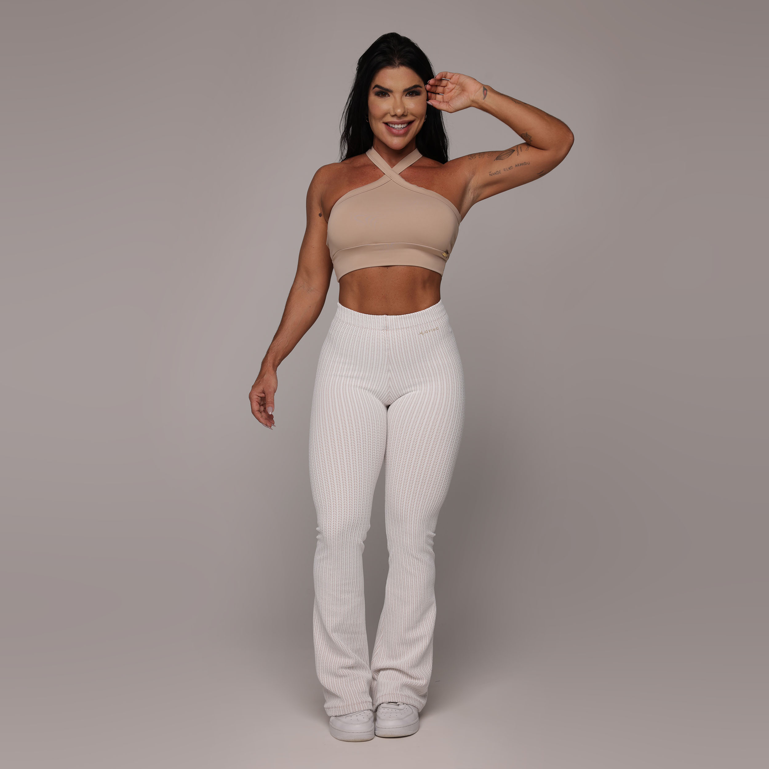 CALÇA FLARE JACQUARD WEAVE - Imagem 3