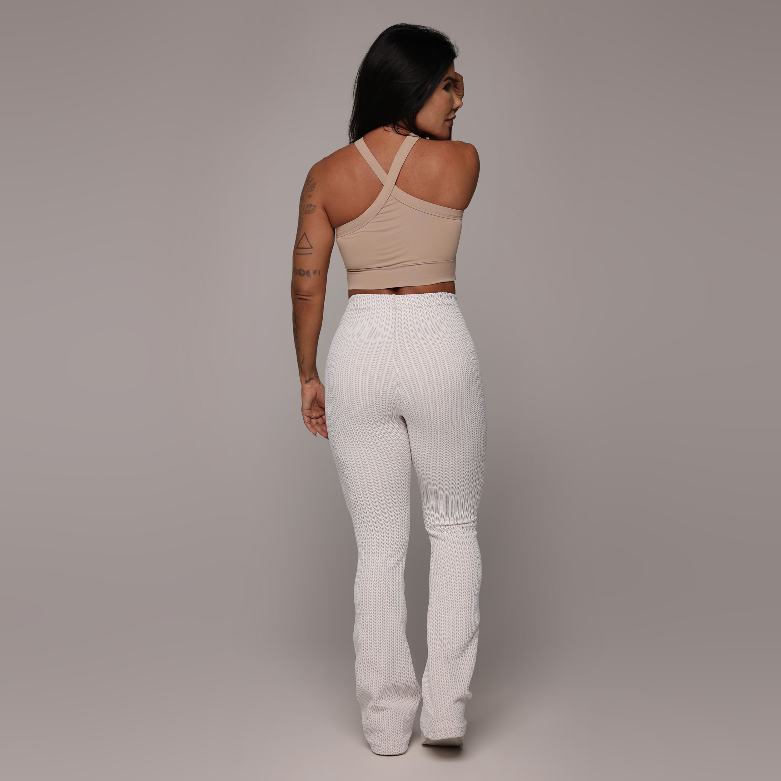 CALÇA FLARE JACQUARD WEAVE - Imagem 4