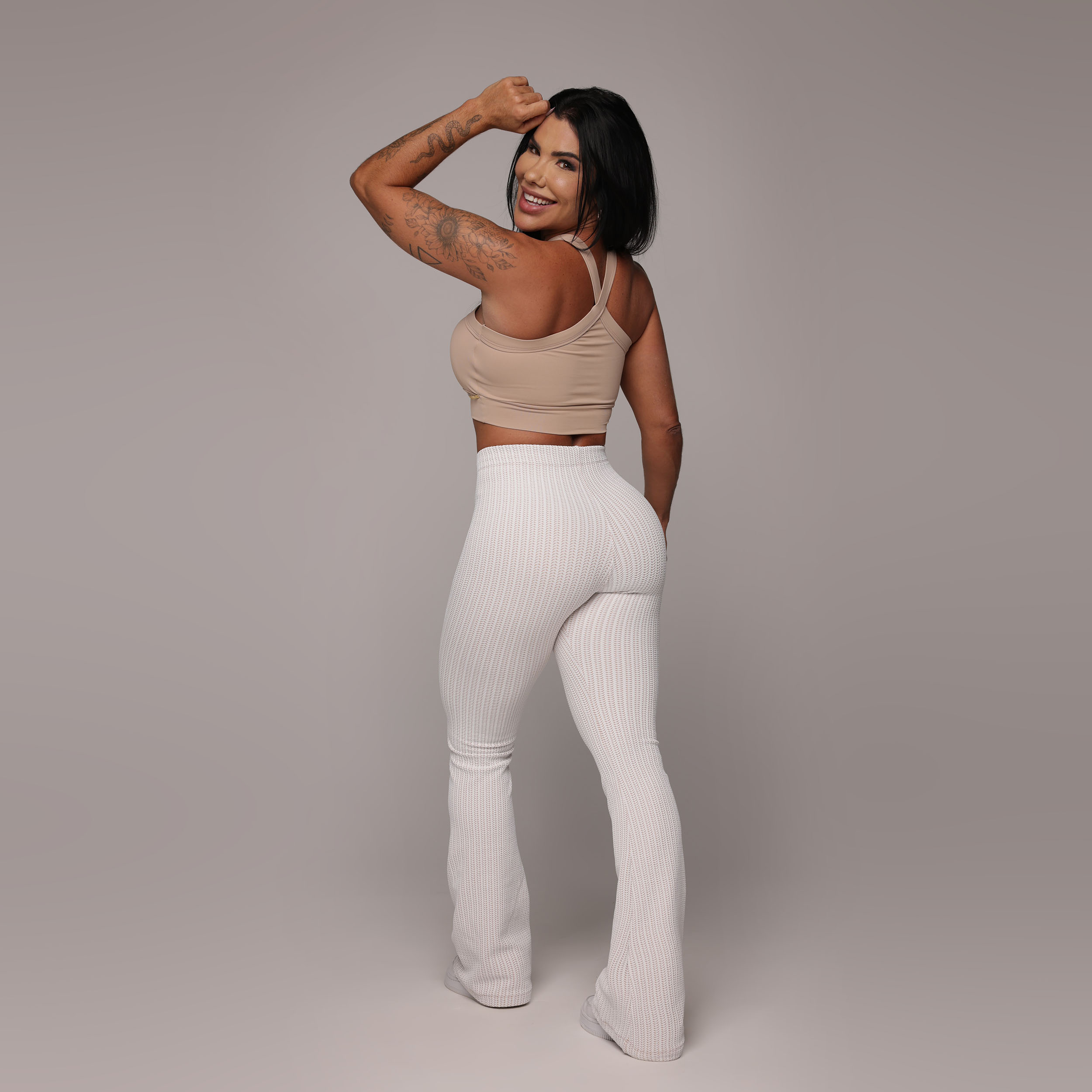 CALÇA FLARE JACQUARD WEAVE - Imagem 5