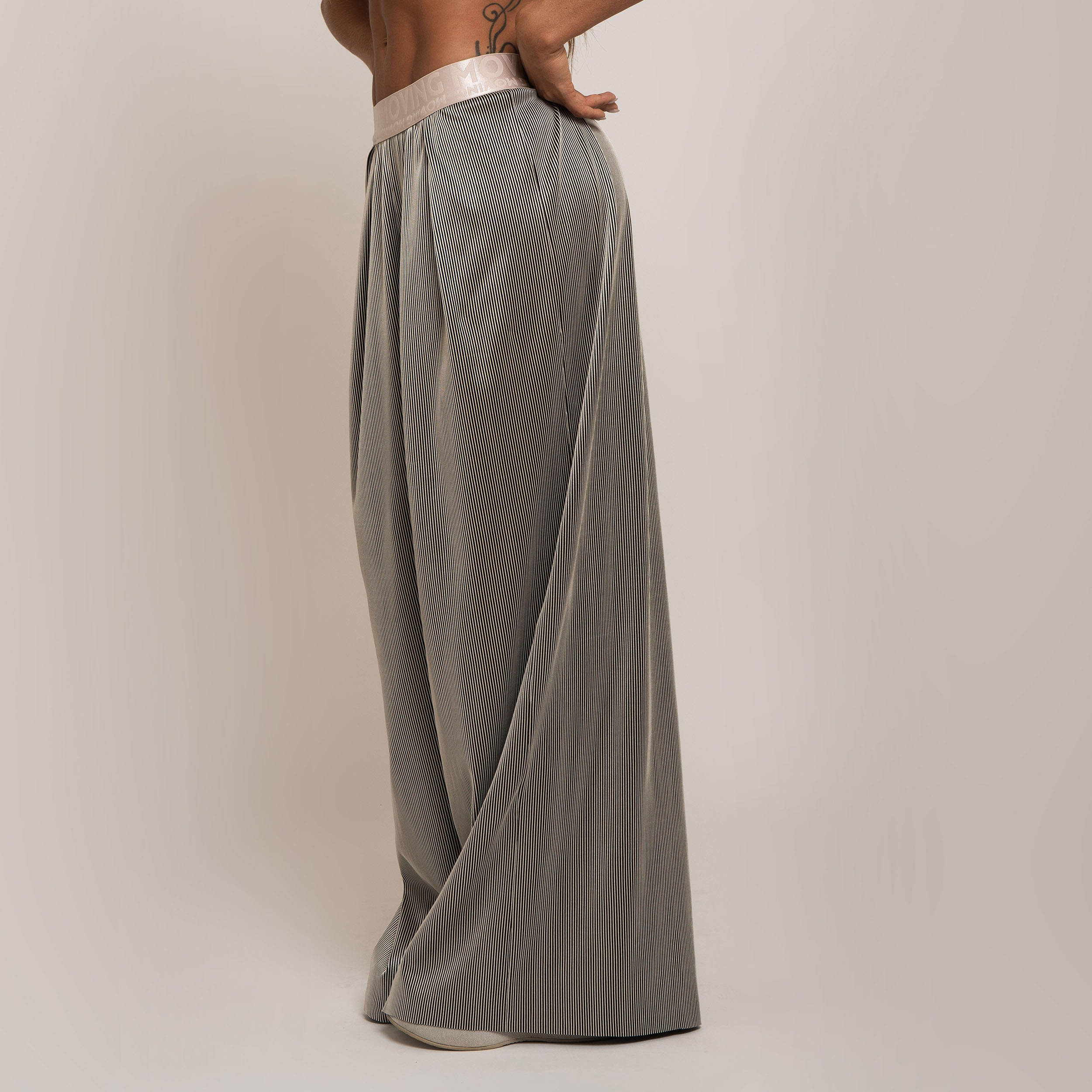 CALÇA PANTALONA JACQUARD LINES OFF-WHITE - Imagem 3