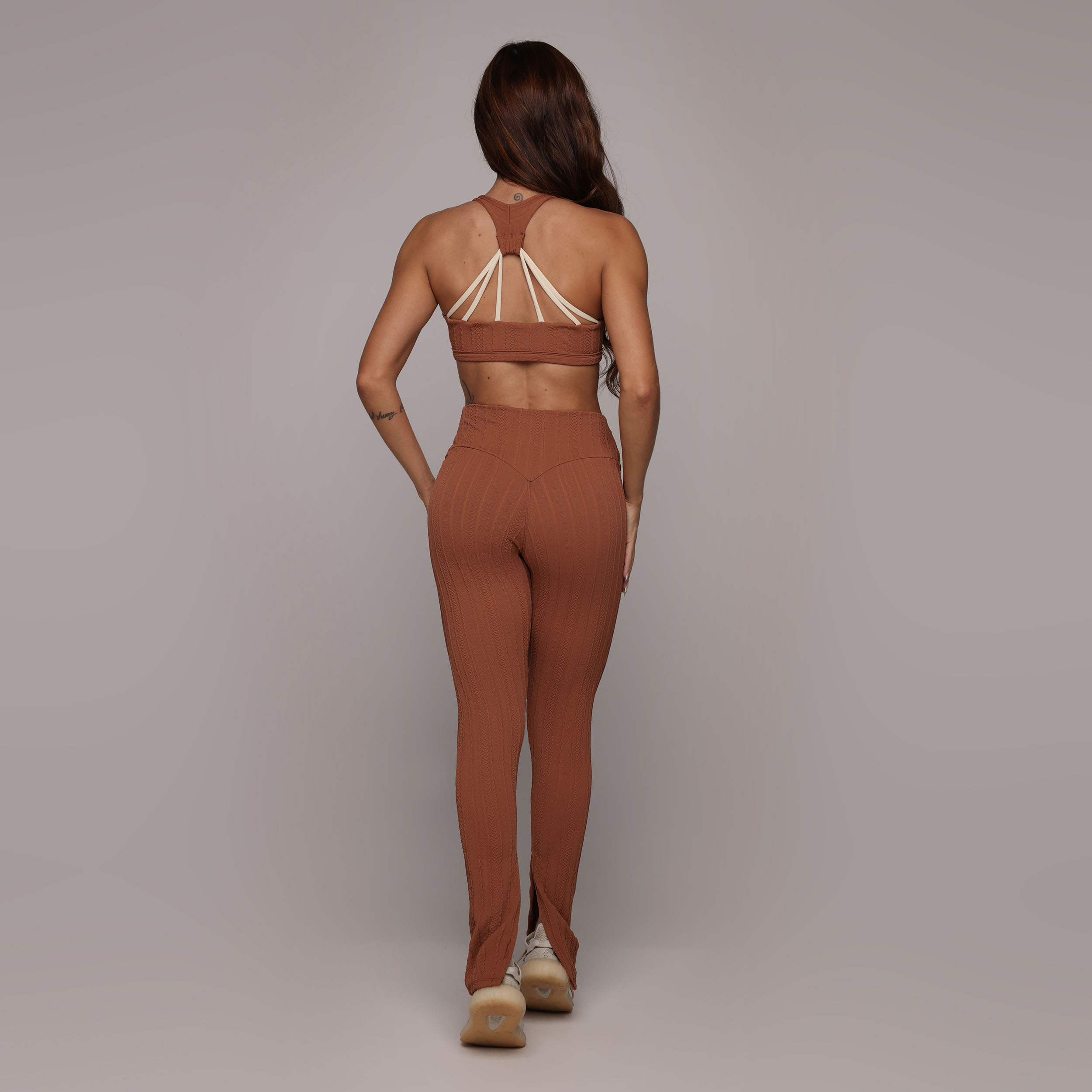 LEGGING FENDA JACQUARD BRAID CARVALHO - Imagem 7