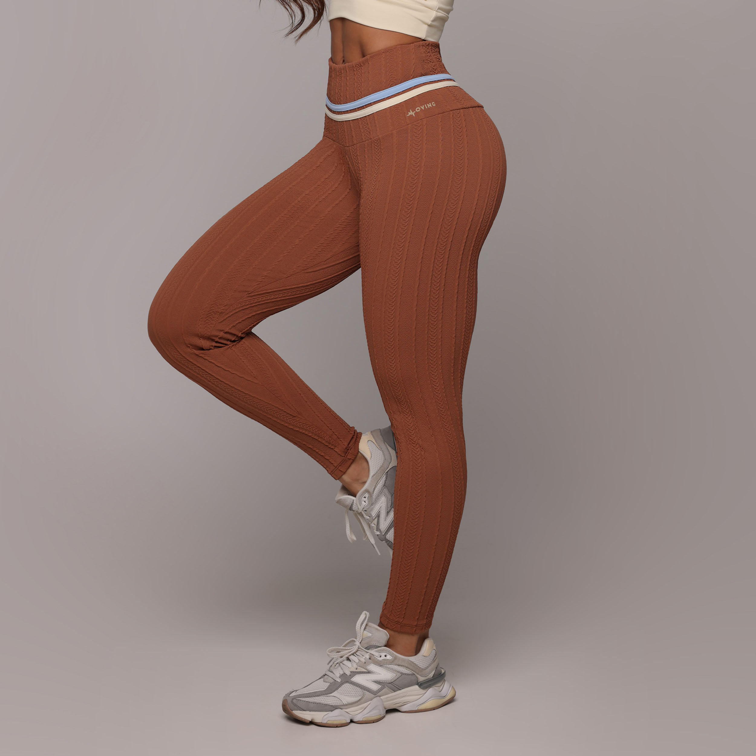 LEGGING EMPINA BUMBUM JACQUARD BRAID CARVALHO - Imagem 3