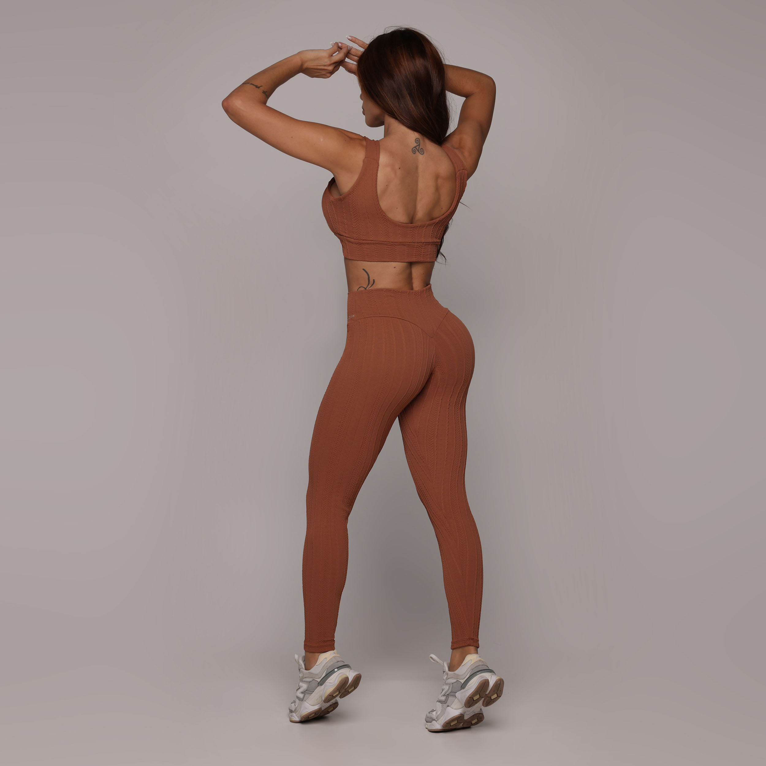 LEGGING HEART JACQUARD BRAID CARVALHO - Imagem 7