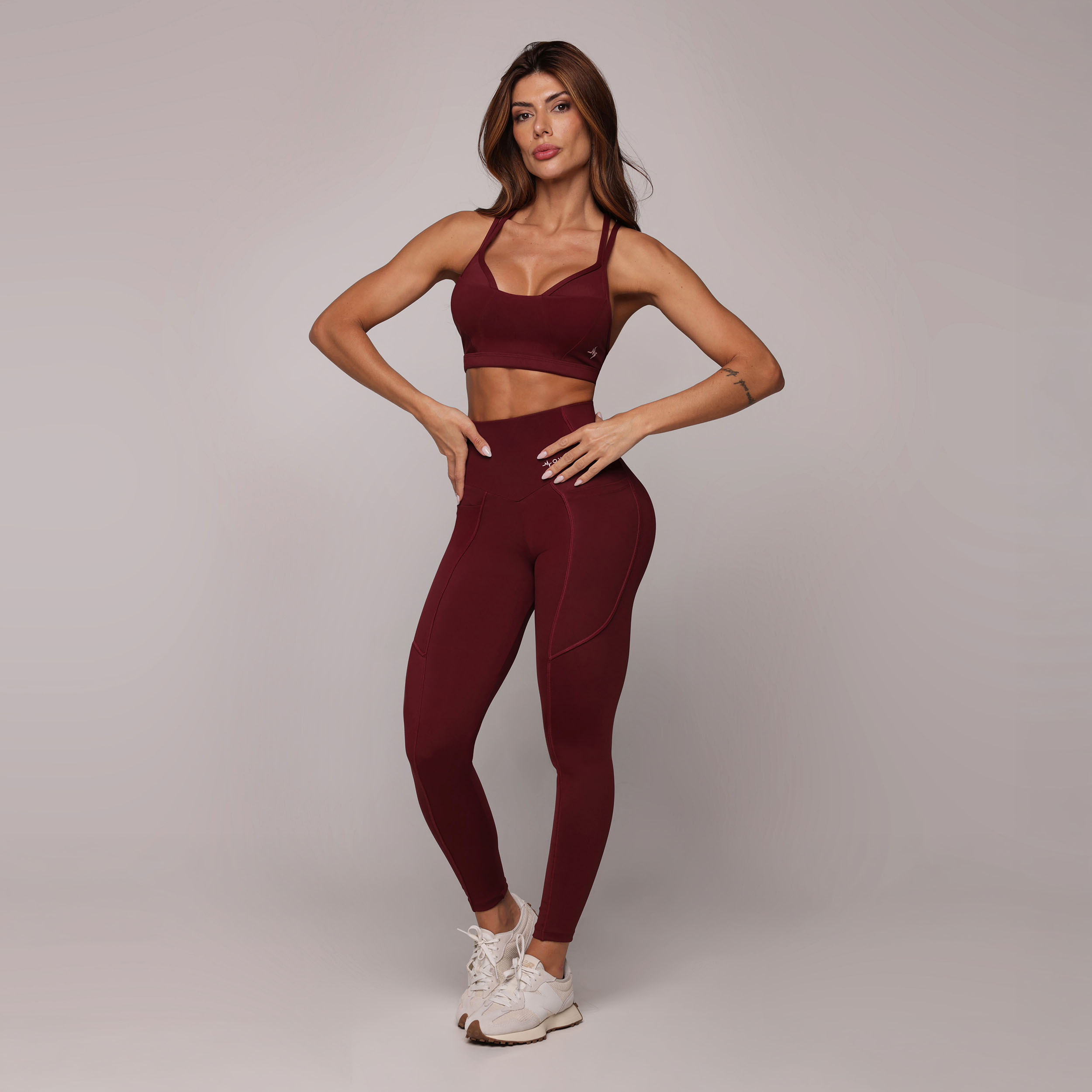 LEGGING MICHIGAN EMPINA BUMBUM BORGONHA - Imagem 5