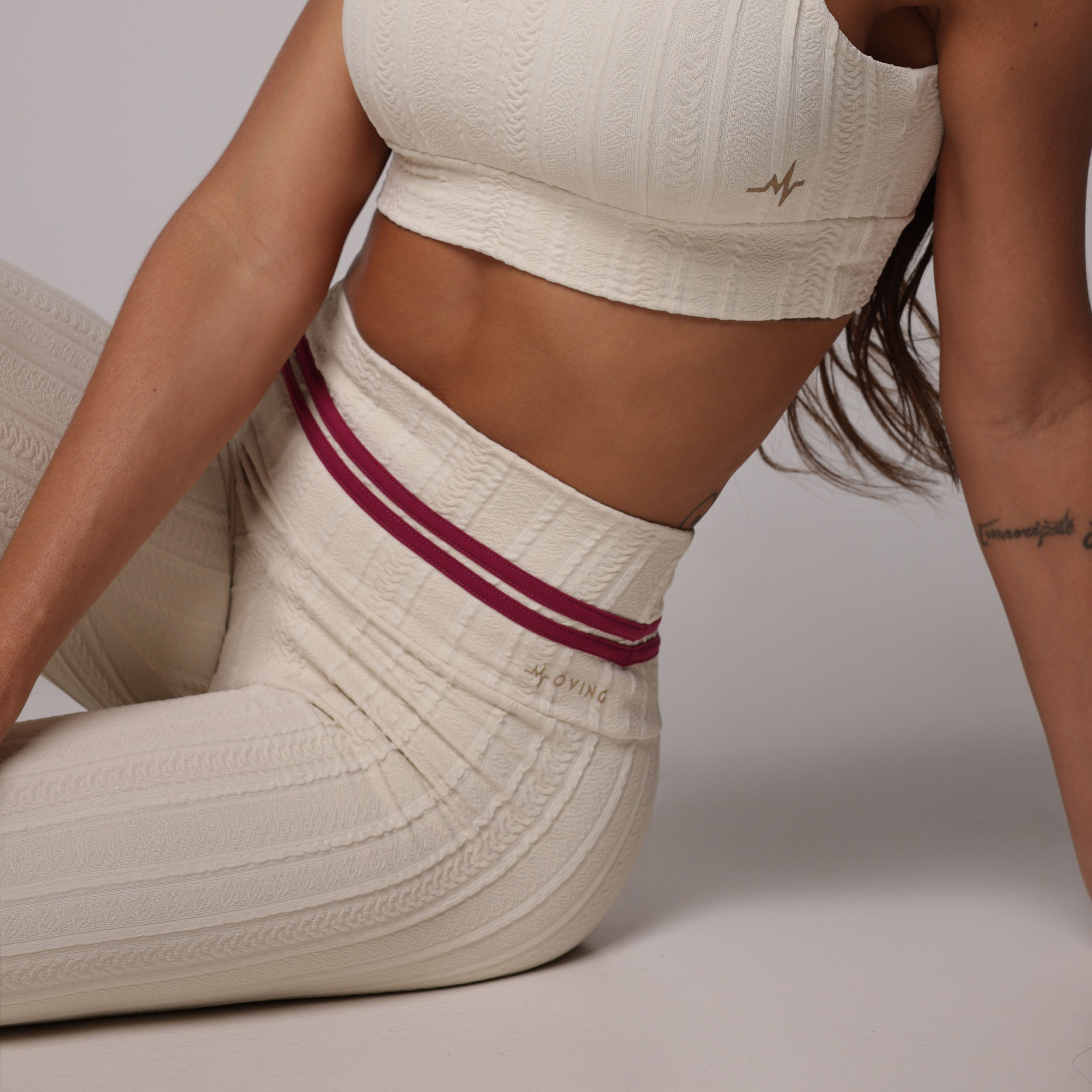 LEGGING EMPINA BUMBUM JACQUARD BRAID OFF-WHITE - Imagem 8