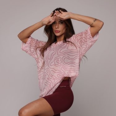 CAMISETA BASICA OVERSIZED DE TULE MARANGONI EXCLUSIVO