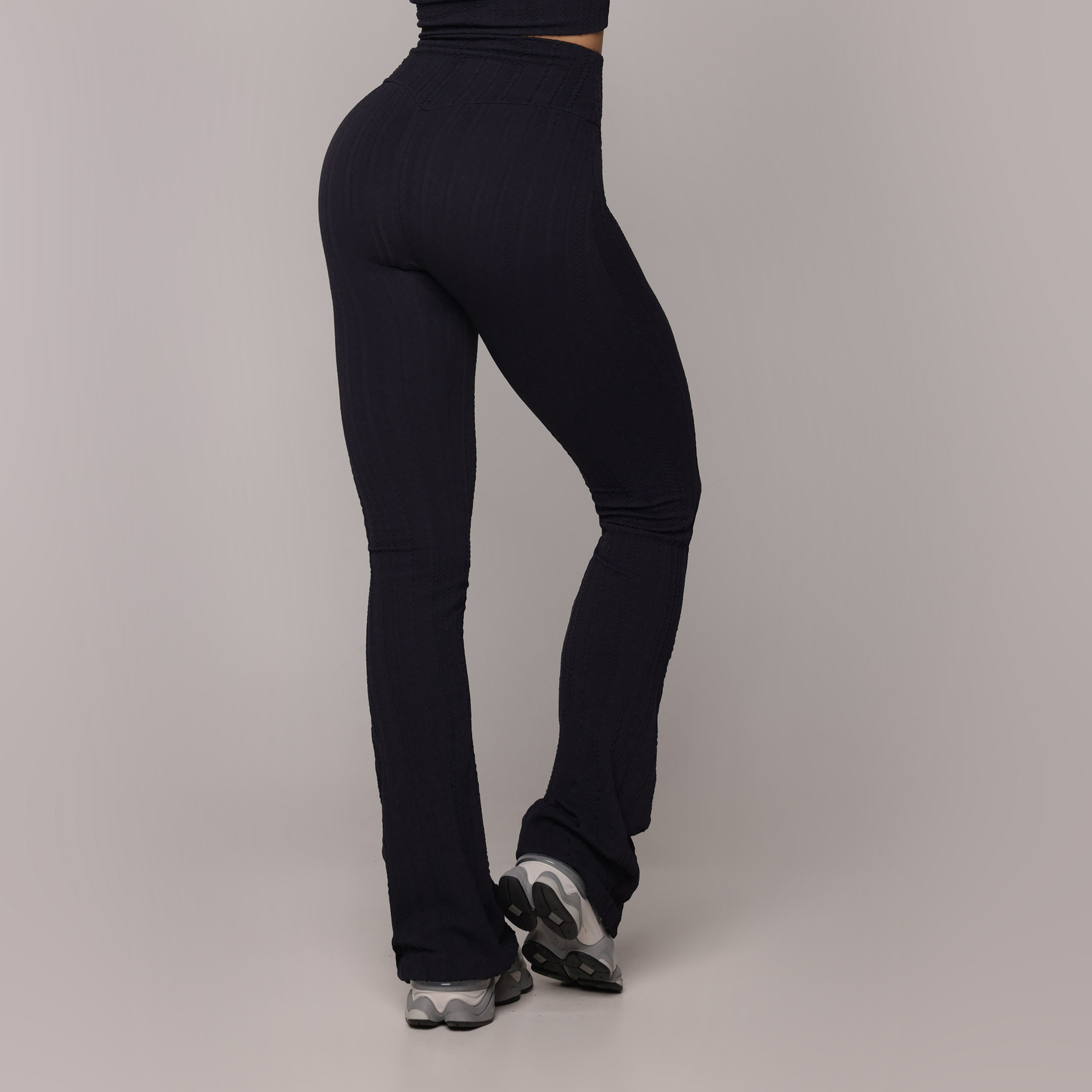 CALÇA FLARE JACQUARD BRAID PRETO - Imagem 3