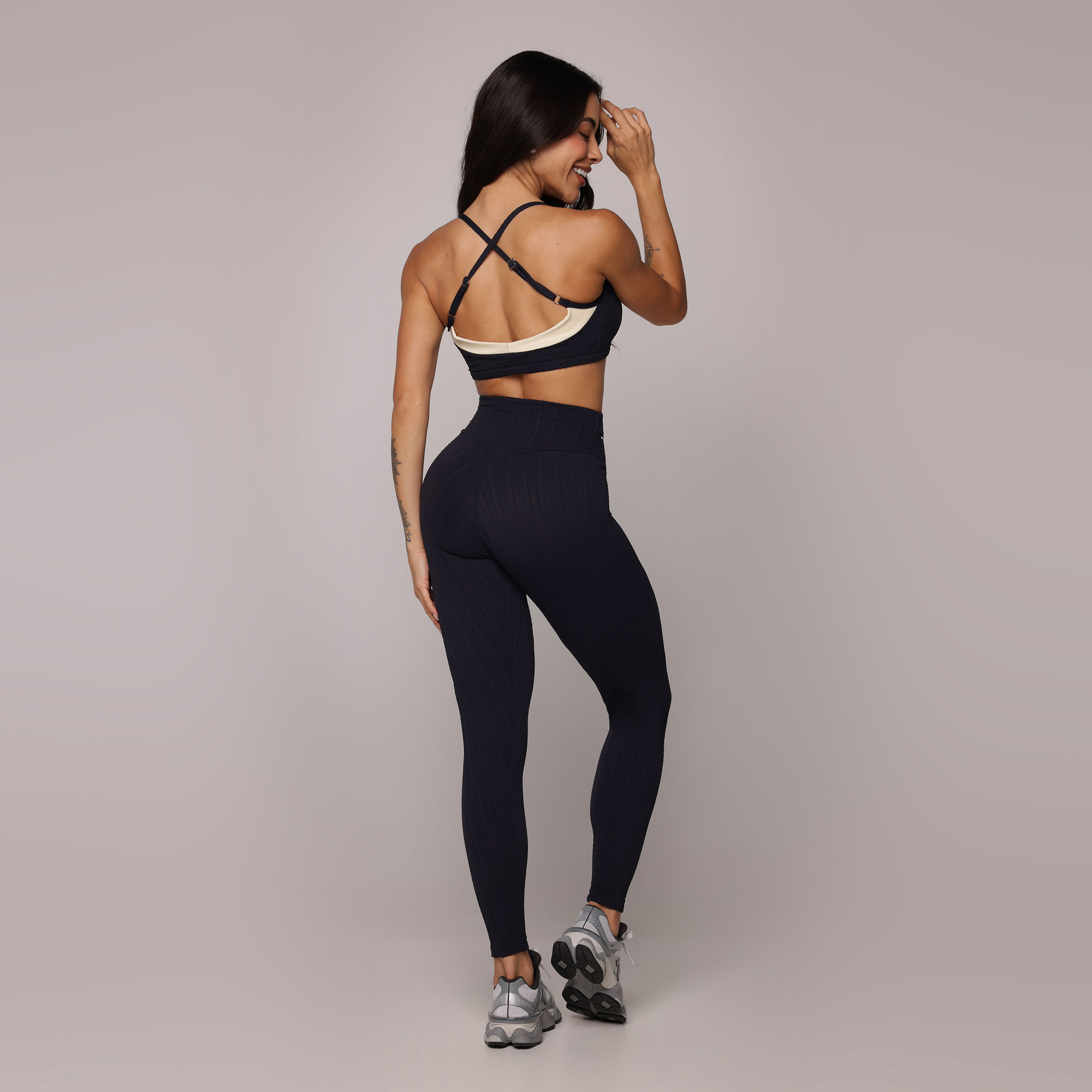 LEGGING CHADE JACQUARD BRAID PRETO - Imagem 5