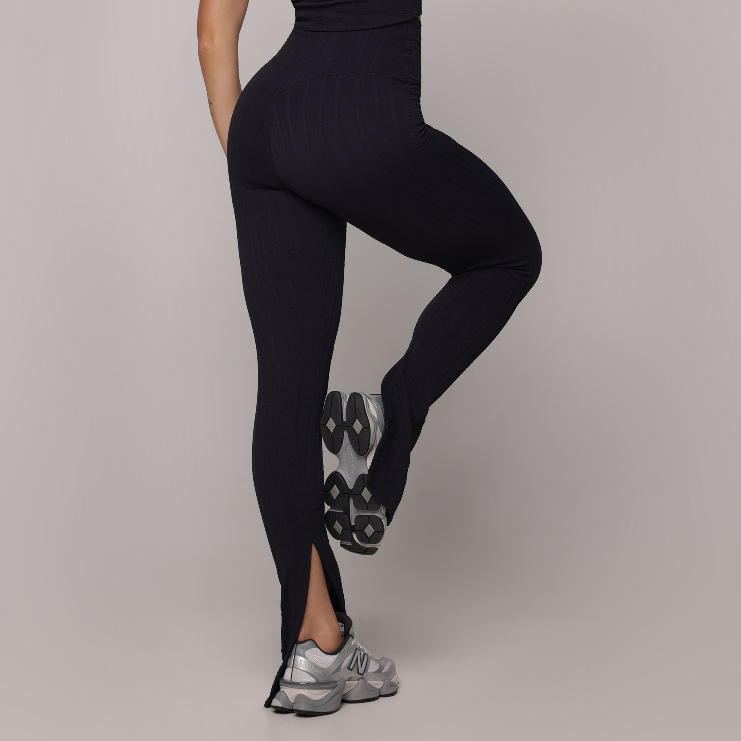 LEGGING FENDA JACQUARD BRAID PRETO - Imagem 3