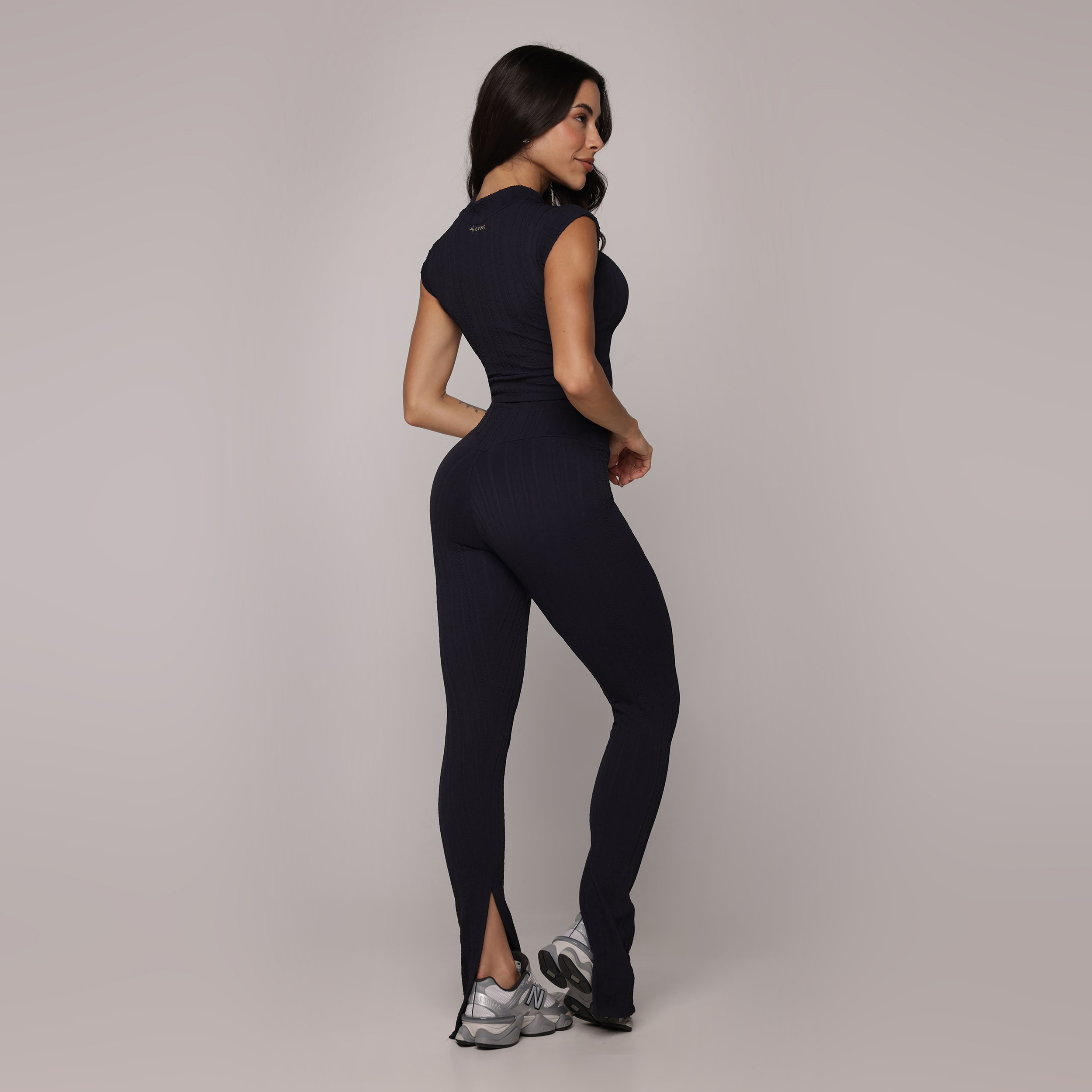 LEGGING FENDA JACQUARD BRAID PRETO - Imagem 6