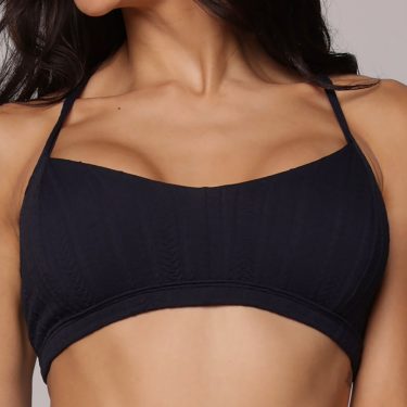 TOP DETROIT JACQUARD BRAID PRETO