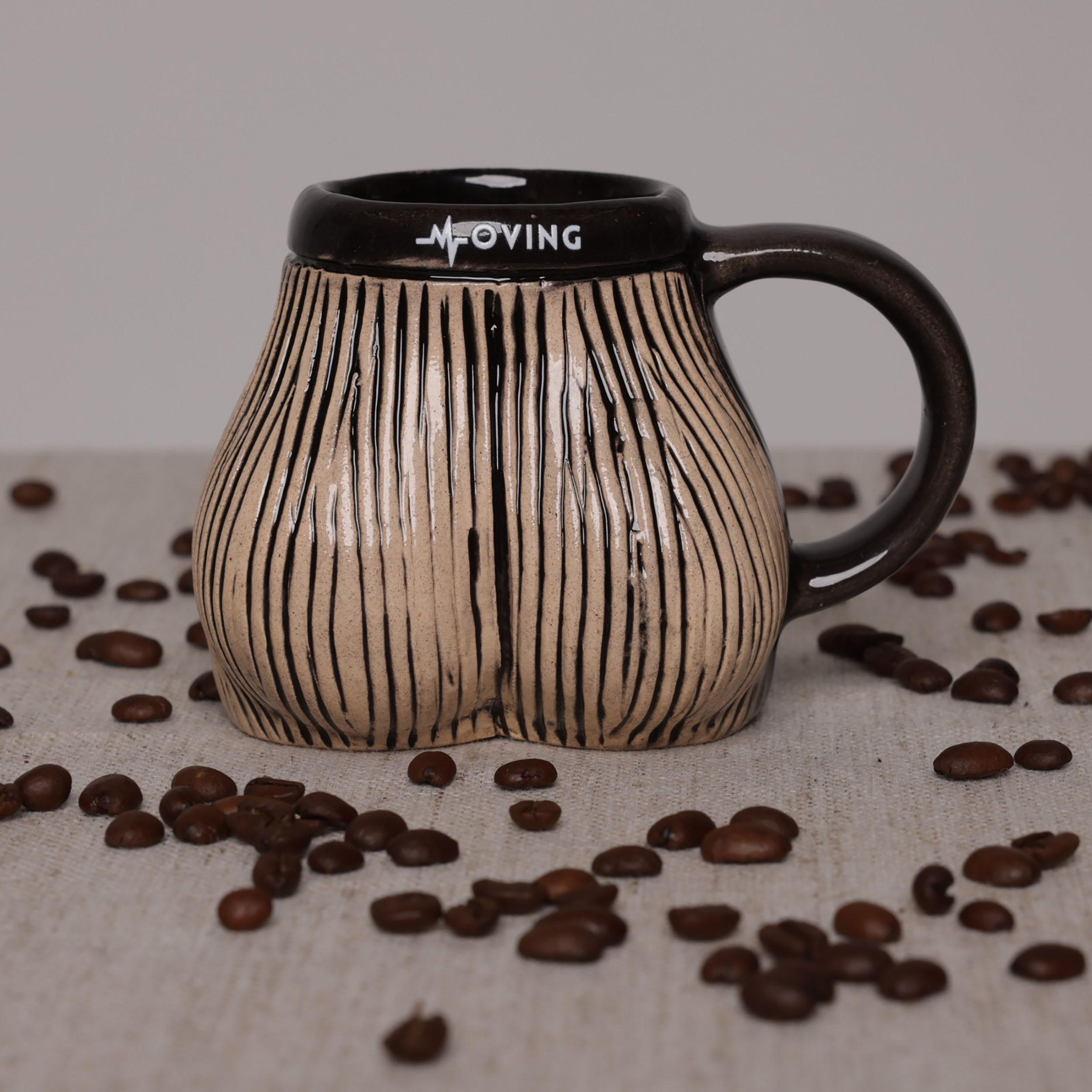 CANECA PUMP LISTRADA CERÂMICA - Imagem 3