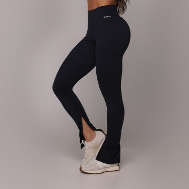 LEGGING FENDA PRETA TOQUE DE PÊSSEGO