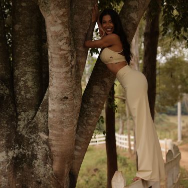 CALÇA WIDE LEG VANILLA